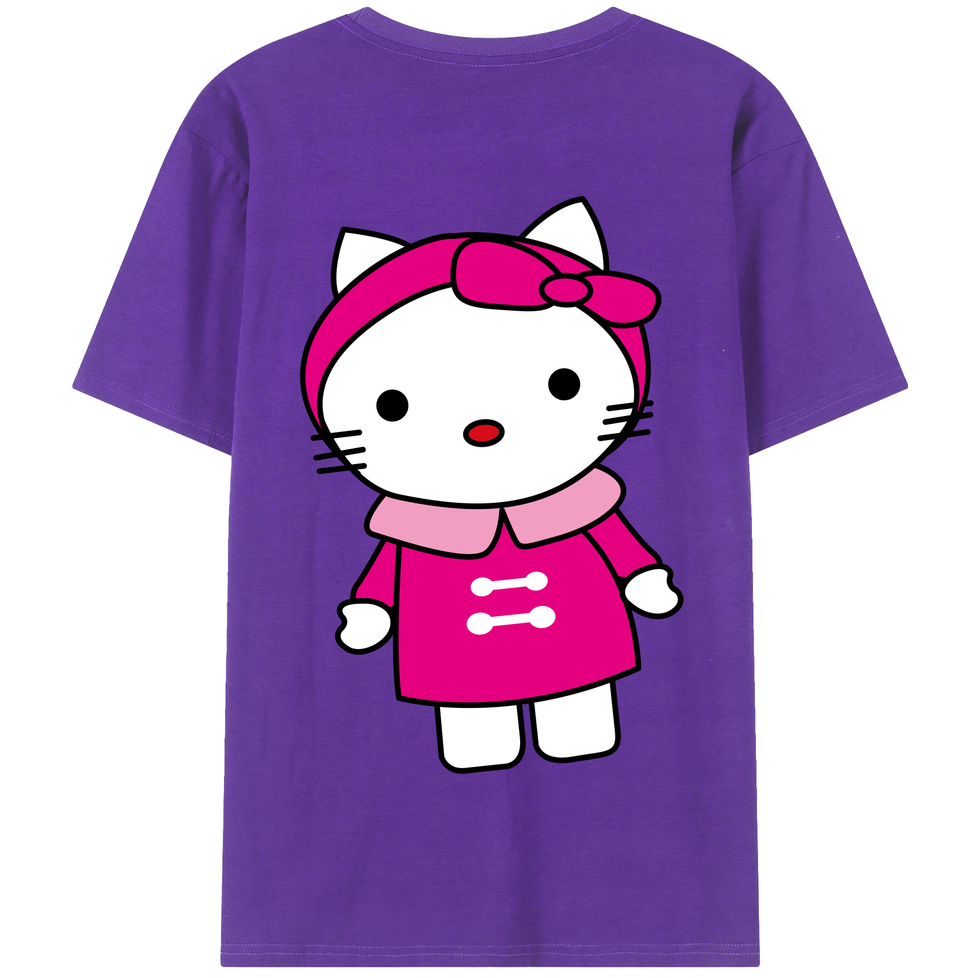 （画像用） Hello Kitty ハローキティ 綿100％半袖Tシャツ（背面プリント）