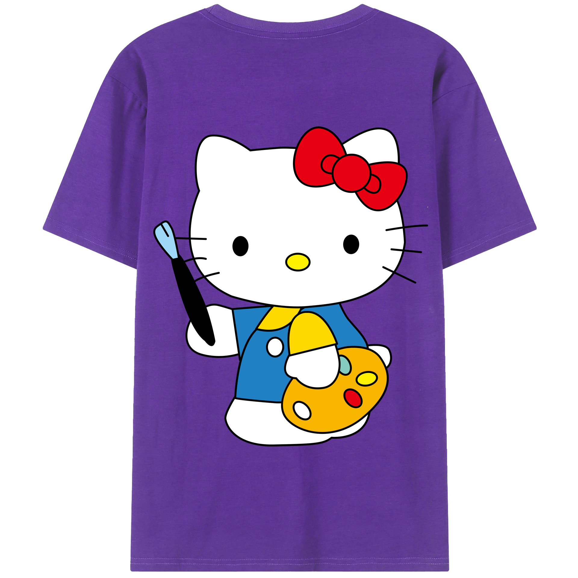 （画像用） Hello Kitty ハローキティ 綿100％半袖Tシャツ（背面プリント）