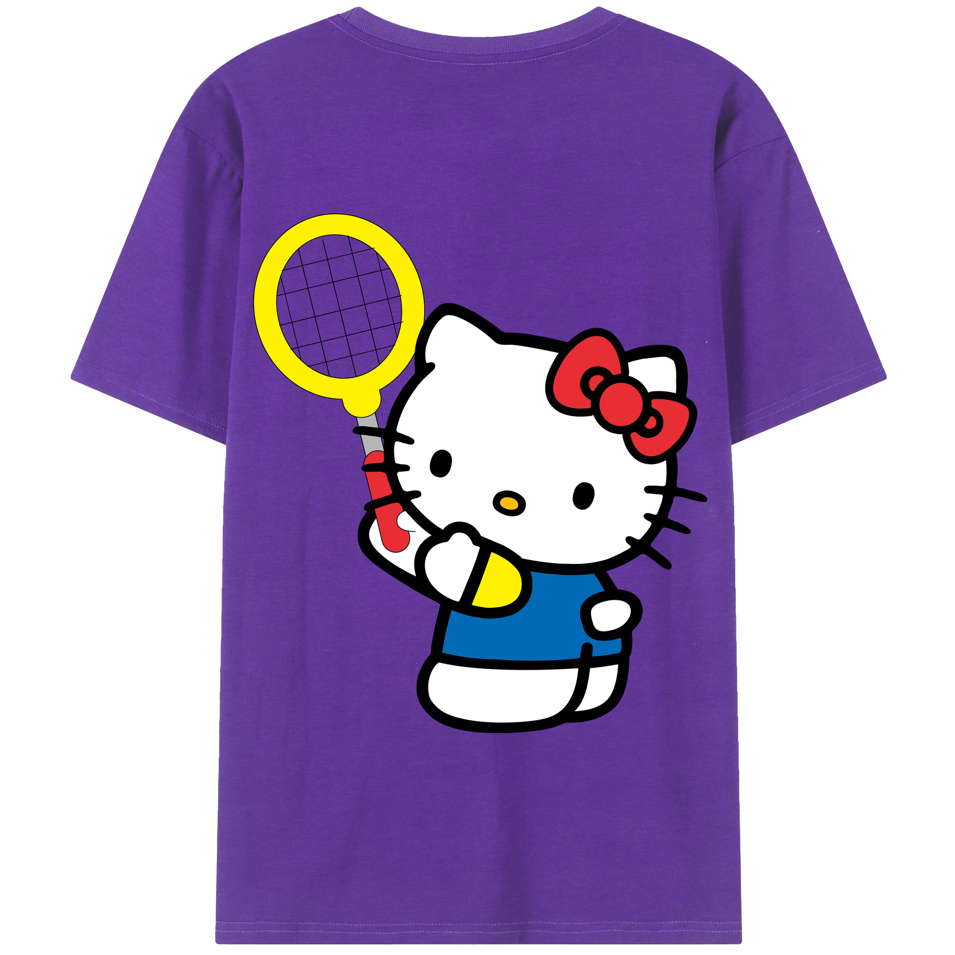 （画像用） Hello Kitty ハローキティ 綿100％半袖Tシャツ（背面プリント）