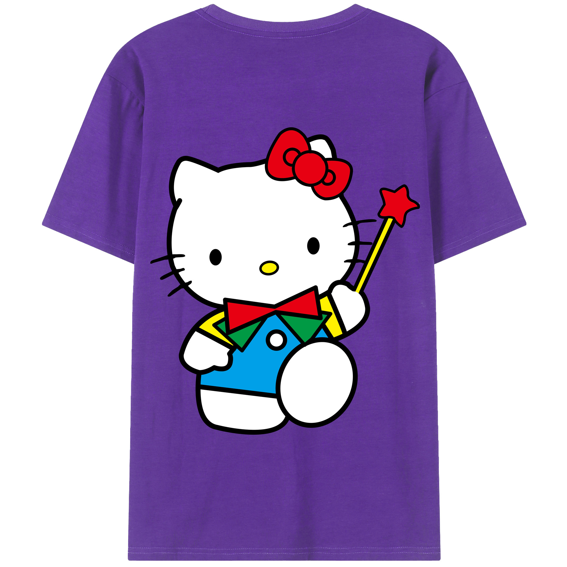 （画像用） Hello Kitty ハローキティ 綿100％半袖Tシャツ（背面プリント）