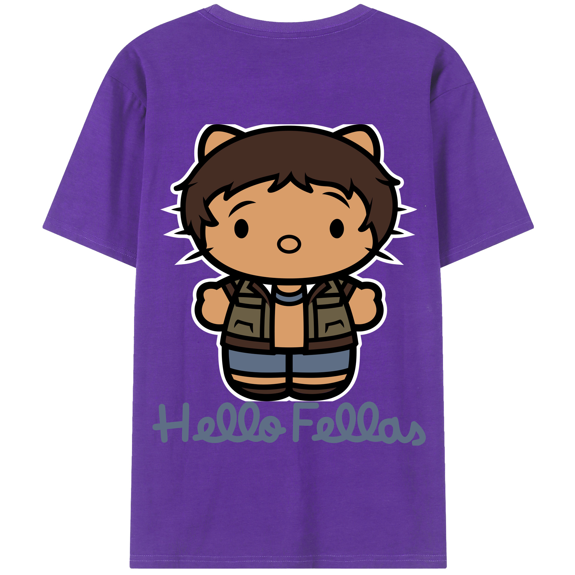（画像用） Hello Kitty ハローキティ 綿100％半袖Tシャツ（背面プリント）
