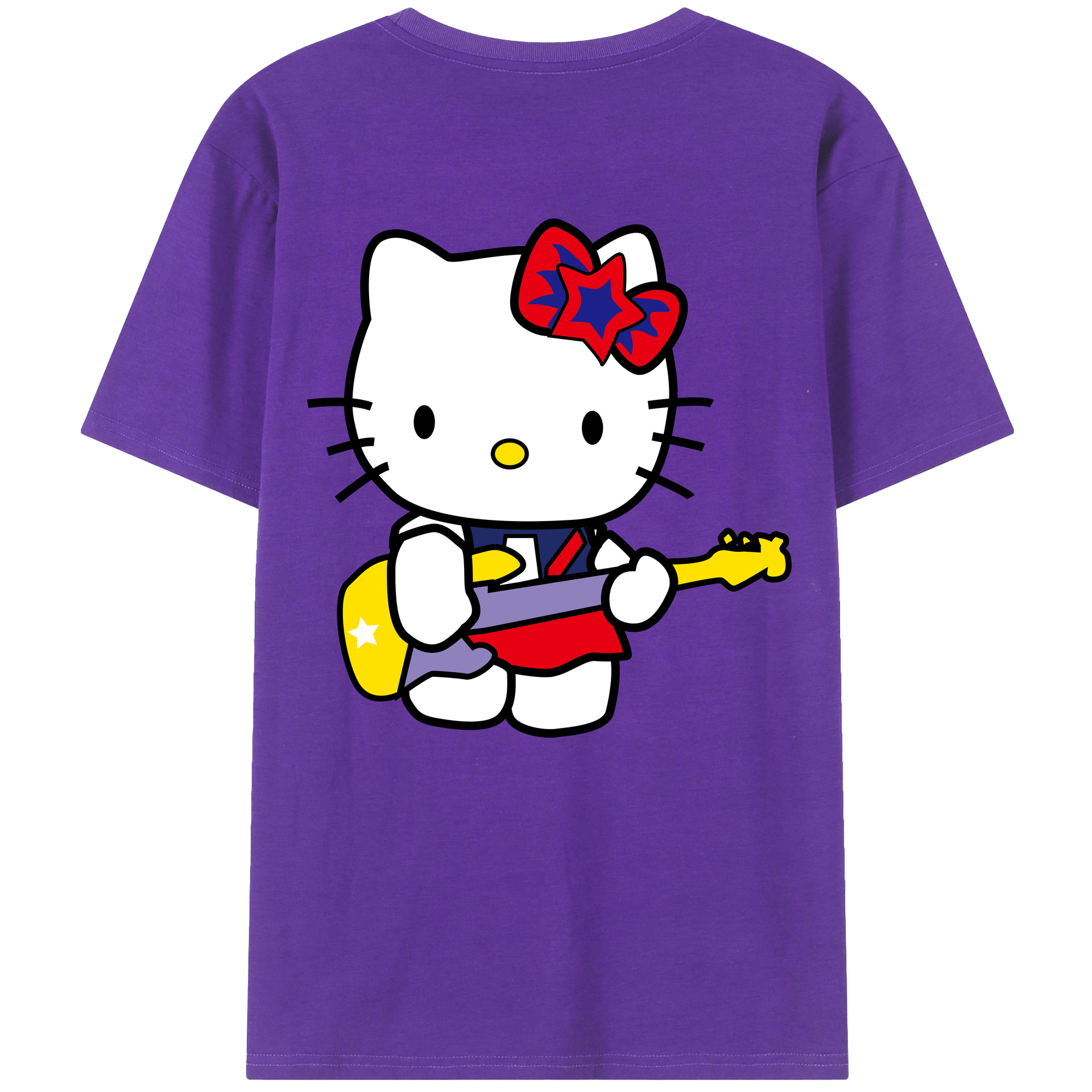 （画像用） Hello Kitty ハローキティ 綿100％半袖Tシャツ（背面プリント）