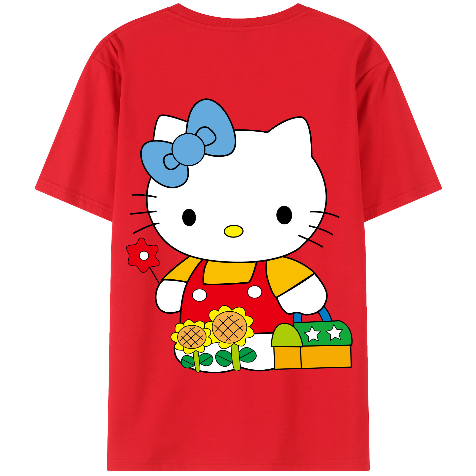 （画像用） Hello Kitty ハローキティ 綿100％半袖Tシャツ（背面プリント）