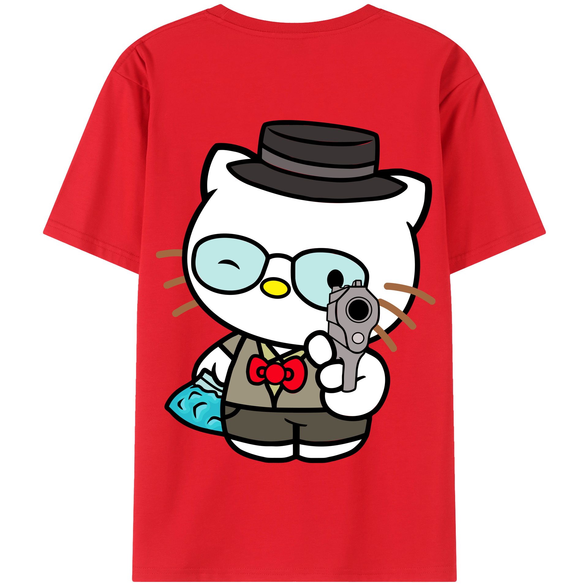 （画像用） Hello Kitty ハローキティ 綿100％半袖Tシャツ（背面プリント）