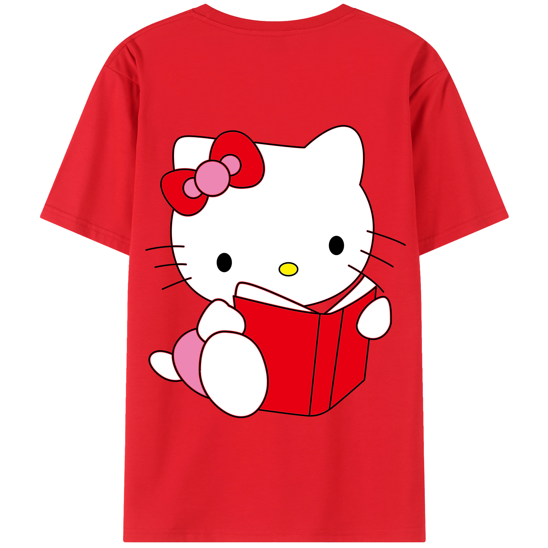 （画像用） Hello Kitty ハローキティ 綿100％半袖Tシャツ（背面プリント）