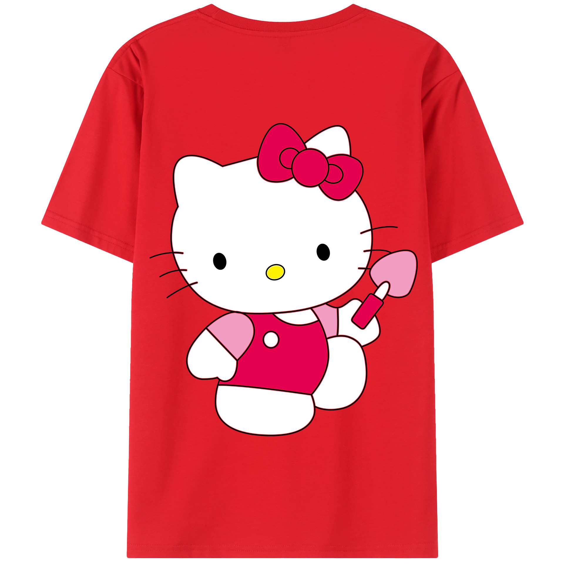 （画像用） Hello Kitty ハローキティ 綿100％半袖Tシャツ（背面プリント）
