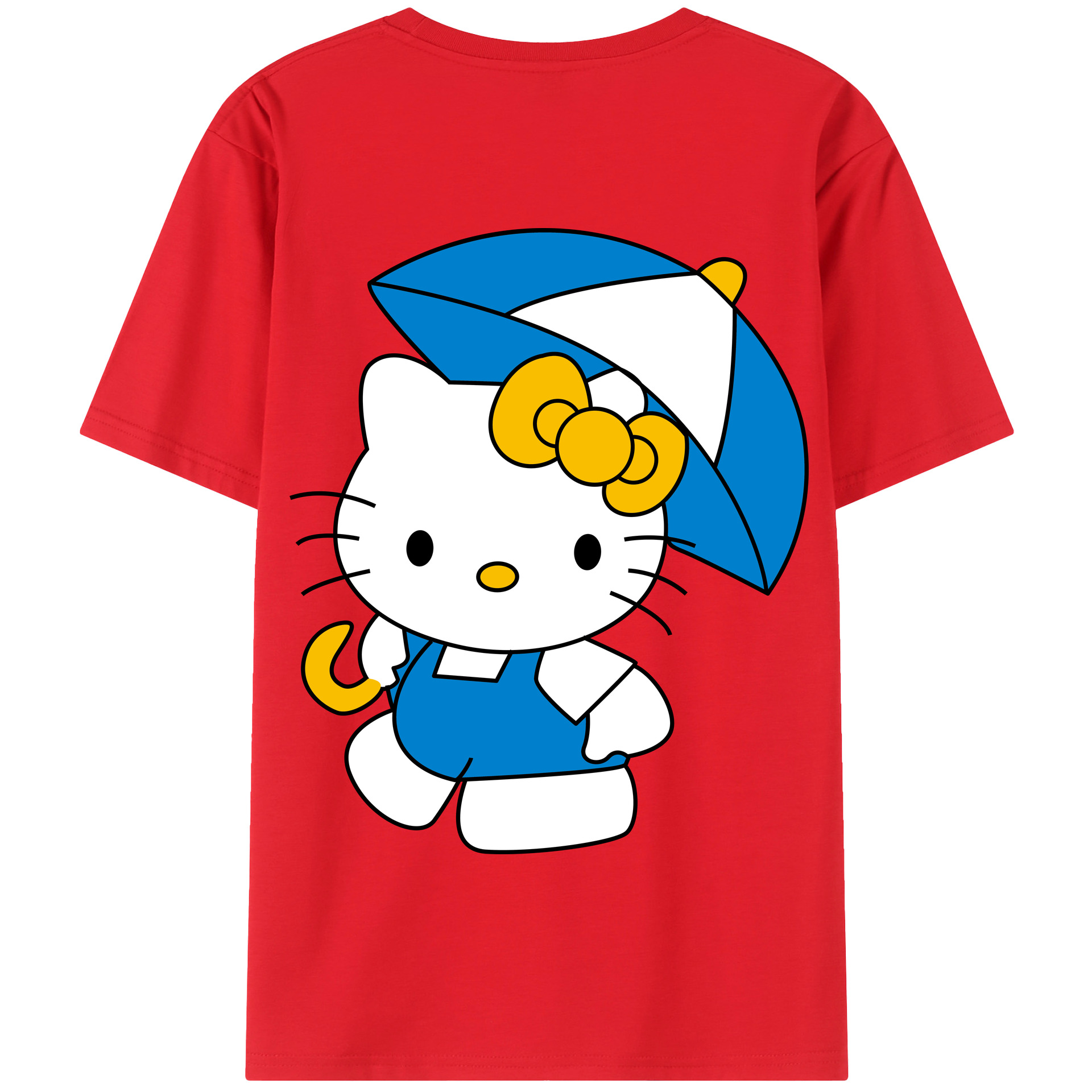 （画像用） Hello Kitty ハローキティ 綿100％半袖Tシャツ（背面プリント）