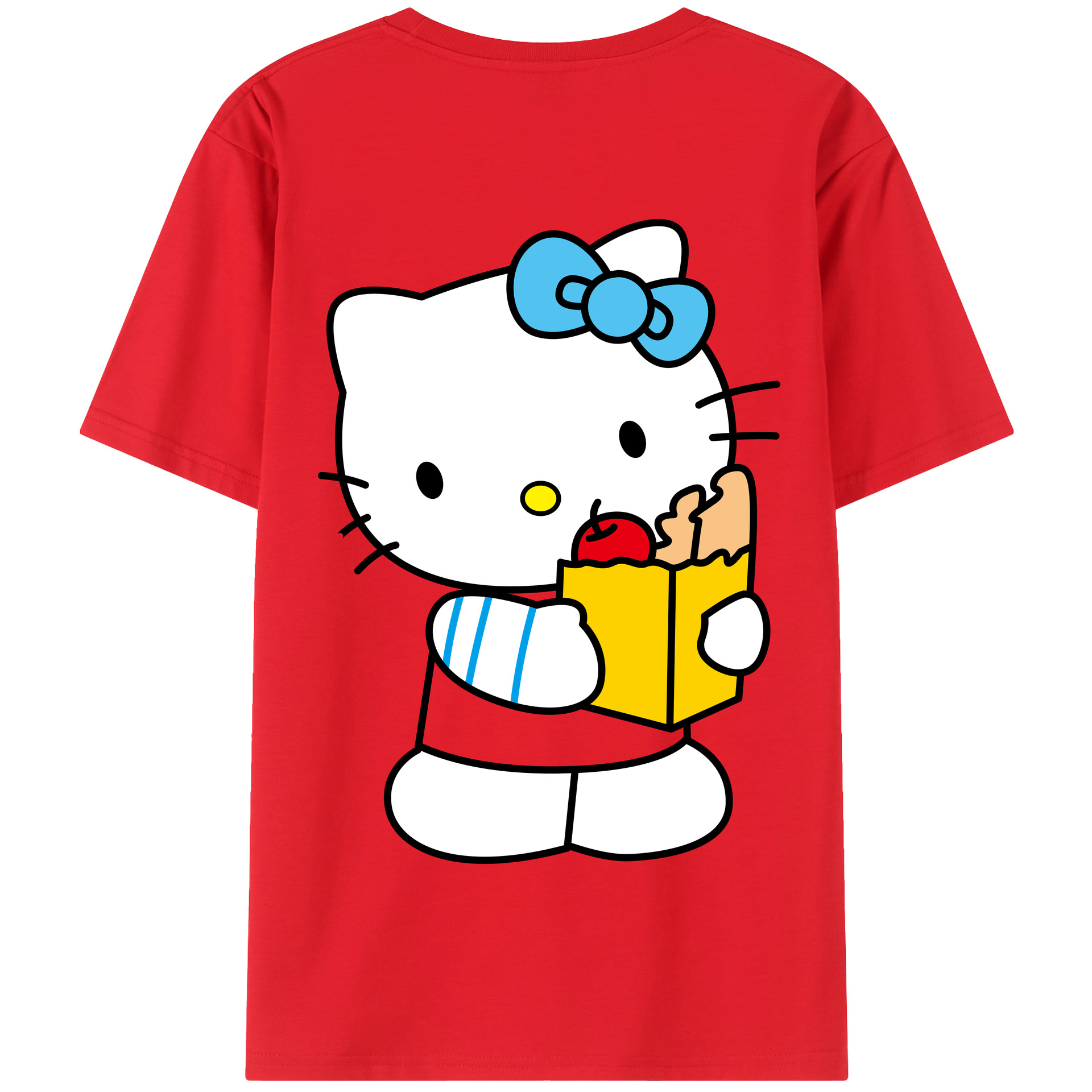 （画像用） Hello Kitty ハローキティ 綿100％半袖Tシャツ（背面プリント）