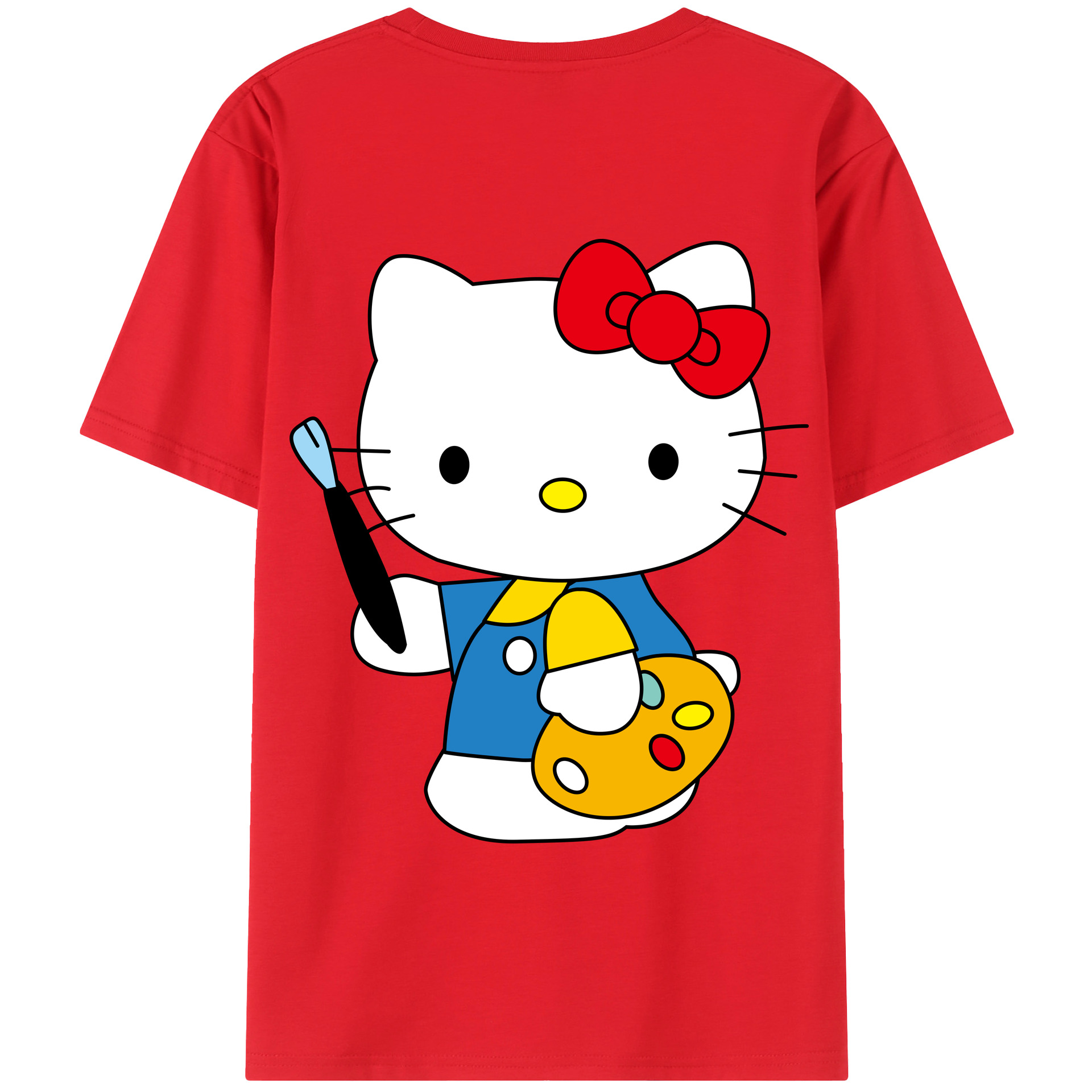 （画像用） Hello Kitty ハローキティ 綿100％半袖Tシャツ（背面プリント）