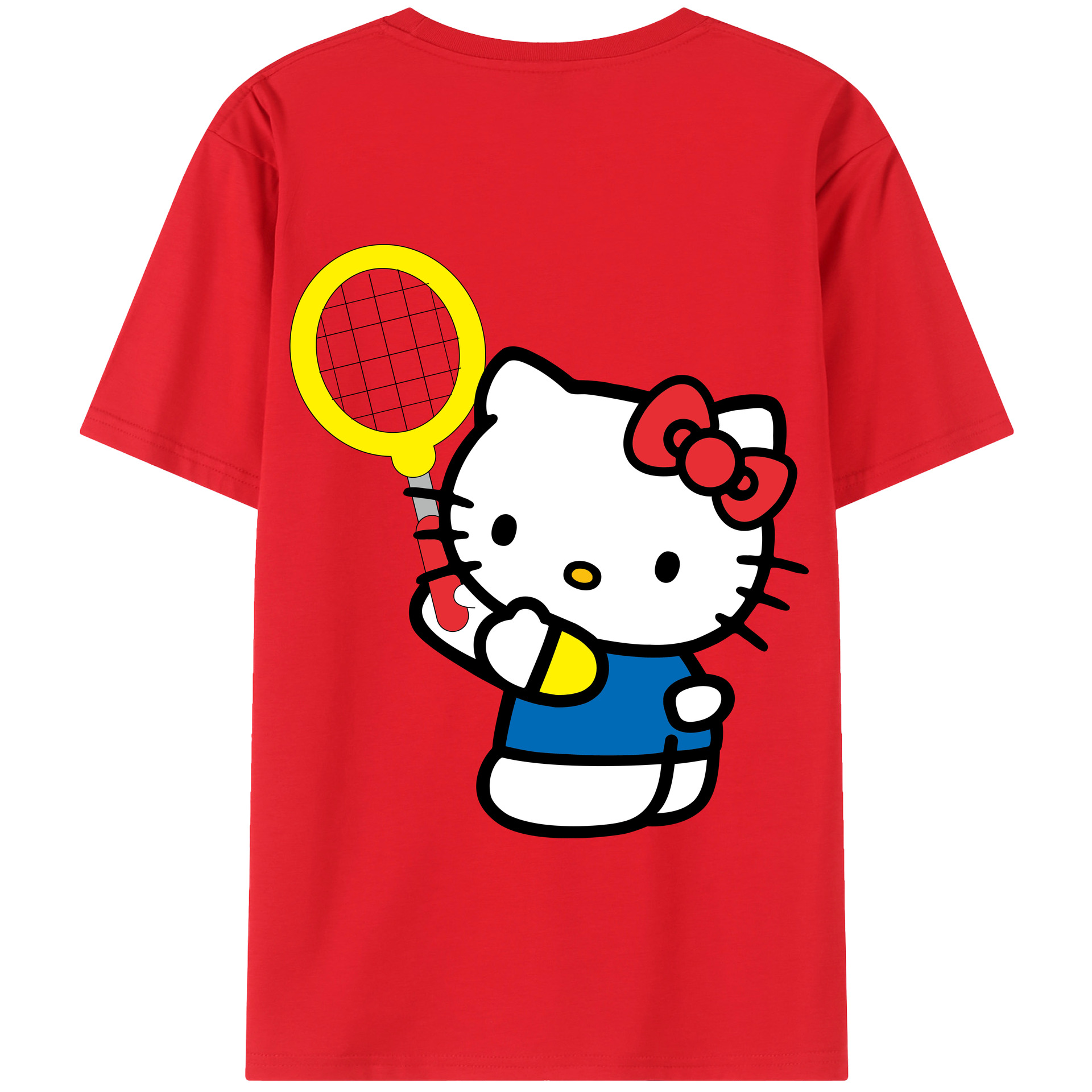 （画像用） Hello Kitty ハローキティ 綿100％半袖Tシャツ（背面プリント）