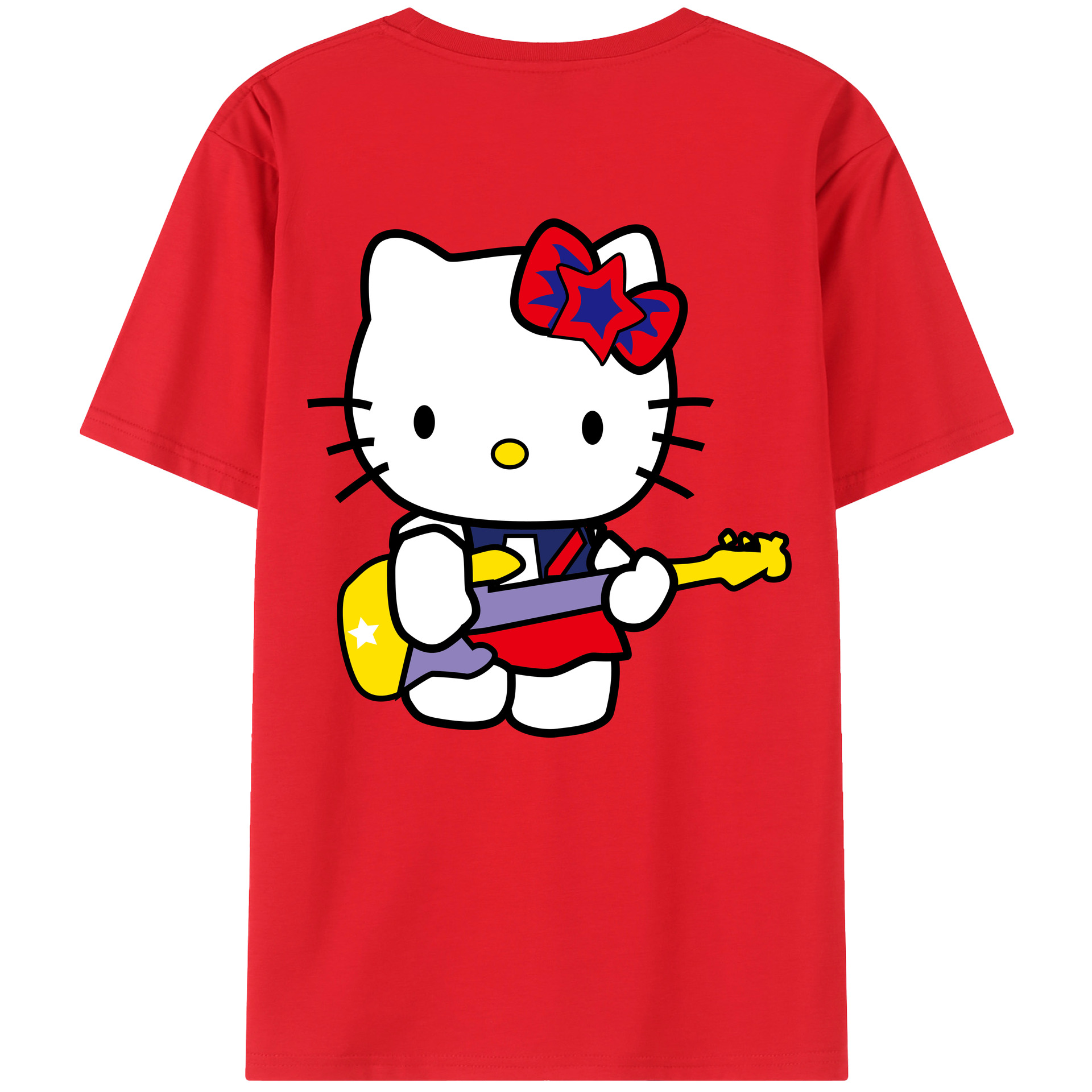 （画像用） Hello Kitty ハローキティ 綿100％半袖Tシャツ（背面プリント）