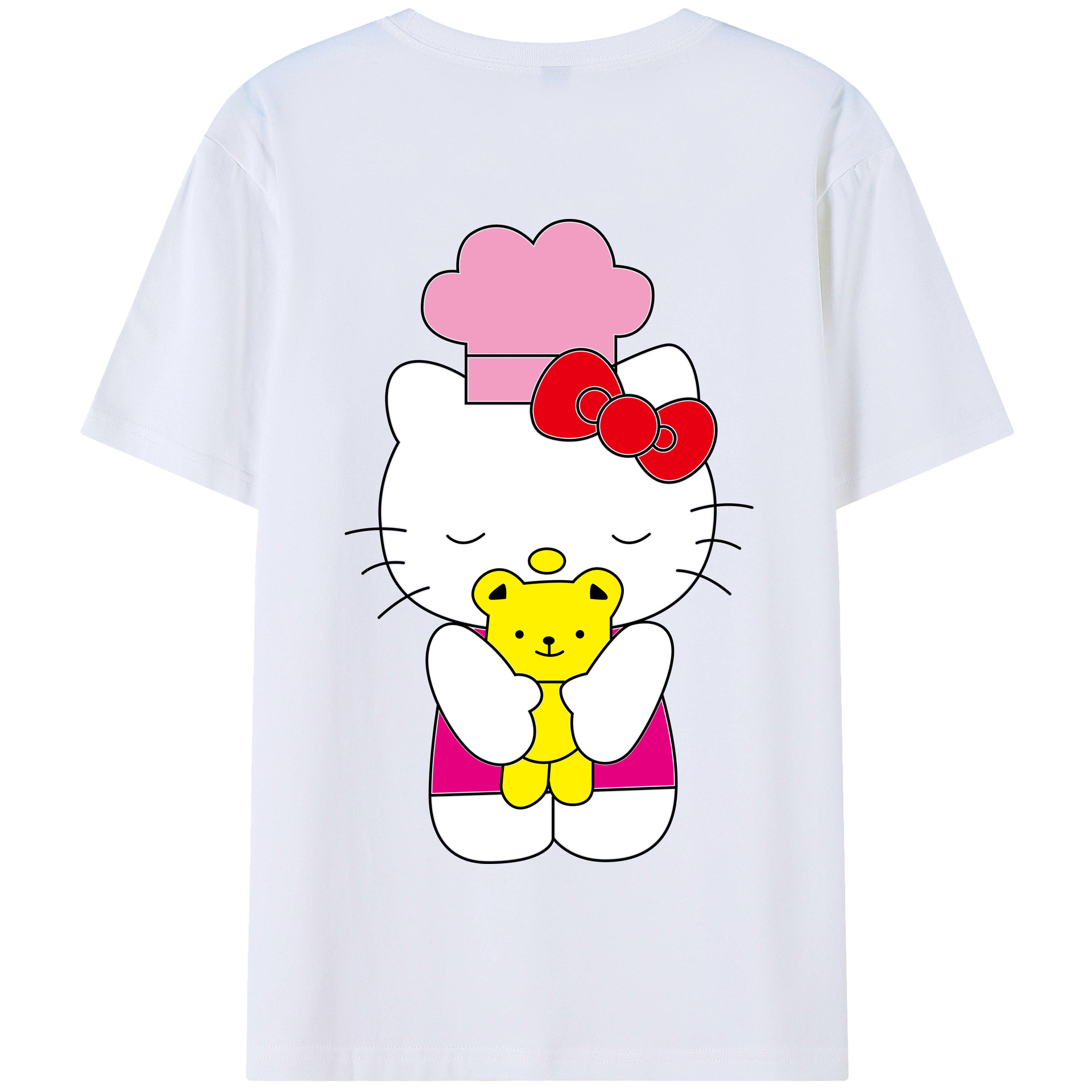 （画像用） Hello Kitty ハローキティ 綿100％半袖Tシャツ（背面プリント）