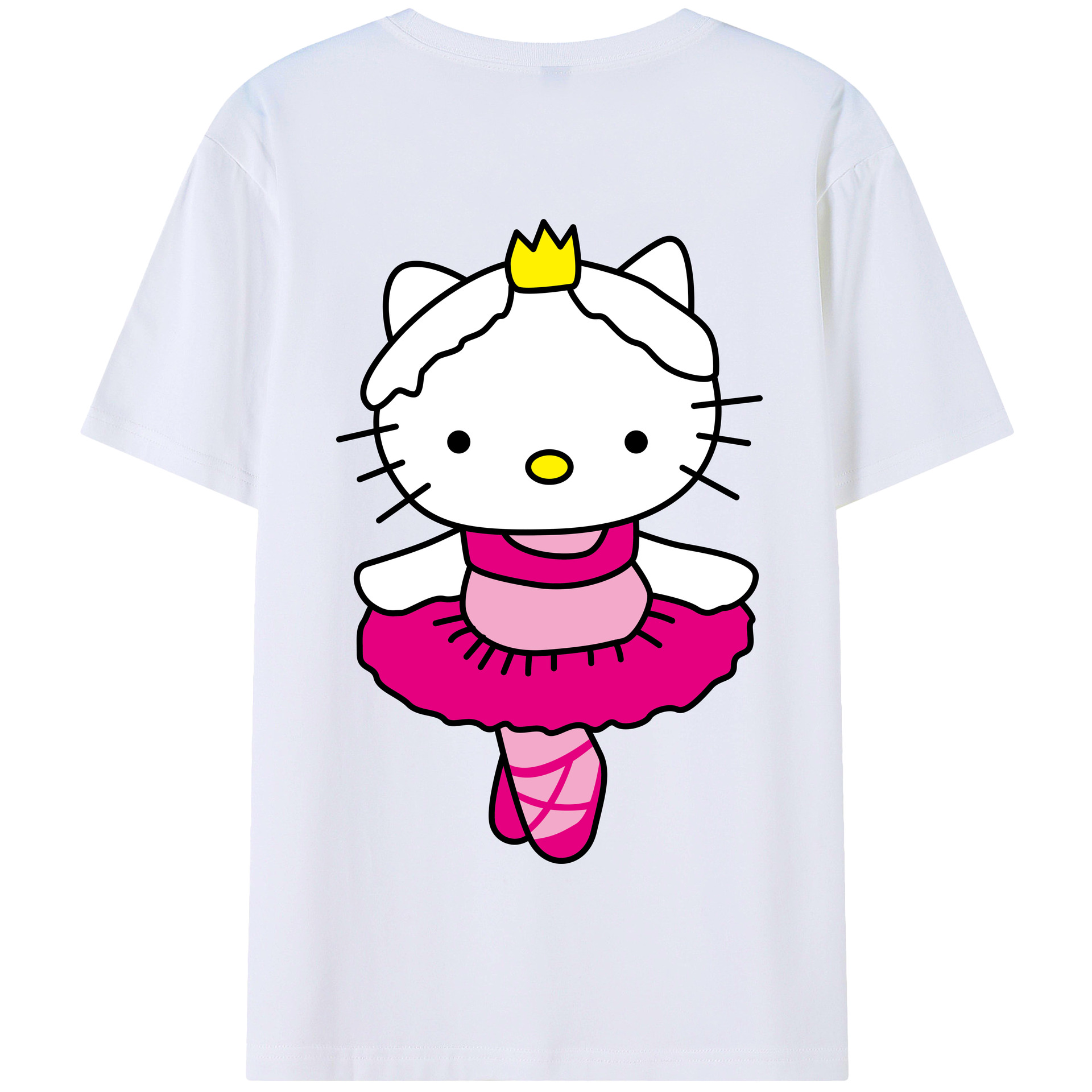 （画像用） Hello Kitty ハローキティ 綿100％半袖Tシャツ（背面プリント）