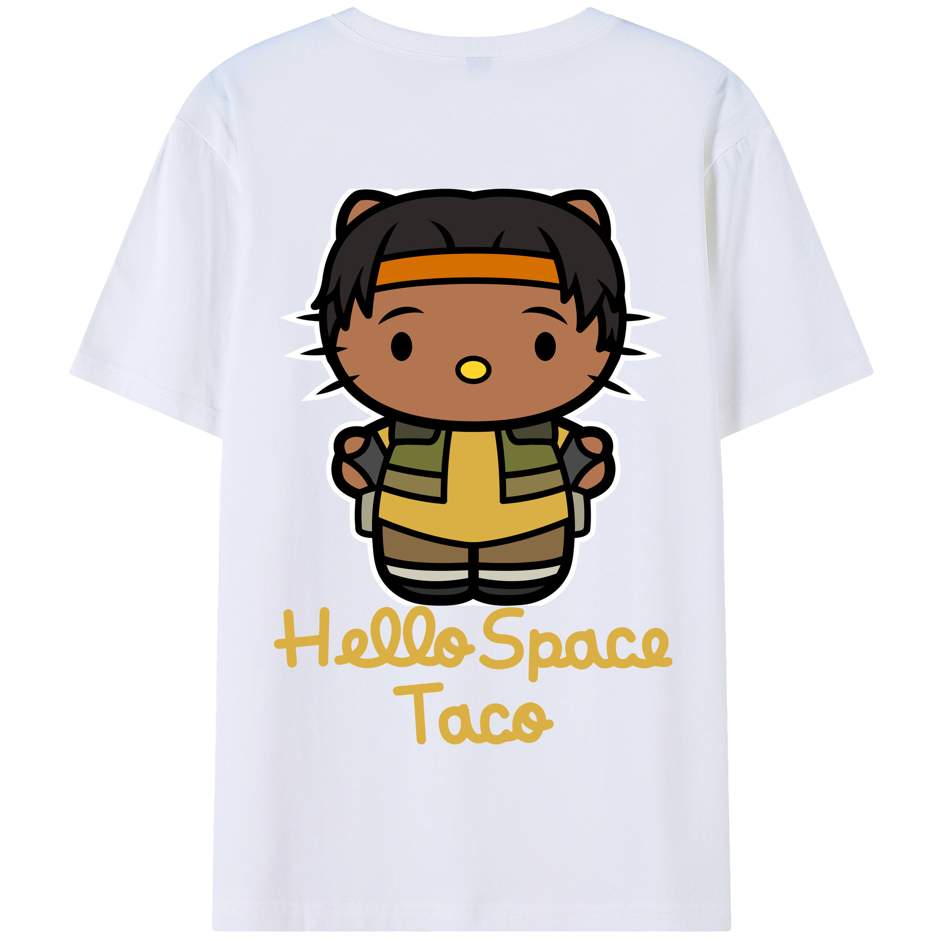 （画像用） Hello Kitty ハローキティ 綿100％半袖Tシャツ（背面プリント）