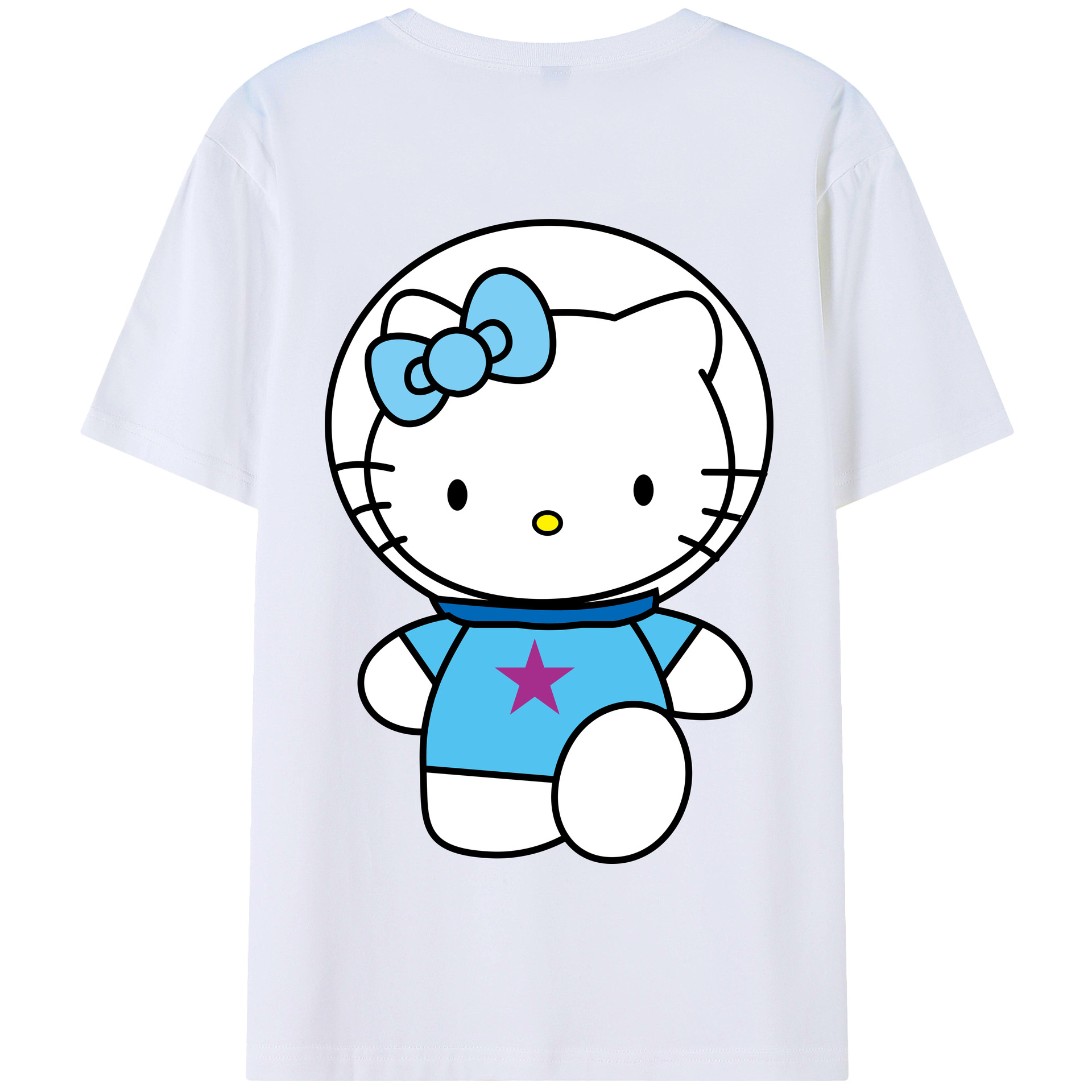 （画像用） Hello Kitty ハローキティ 綿100％半袖Tシャツ（背面プリント）