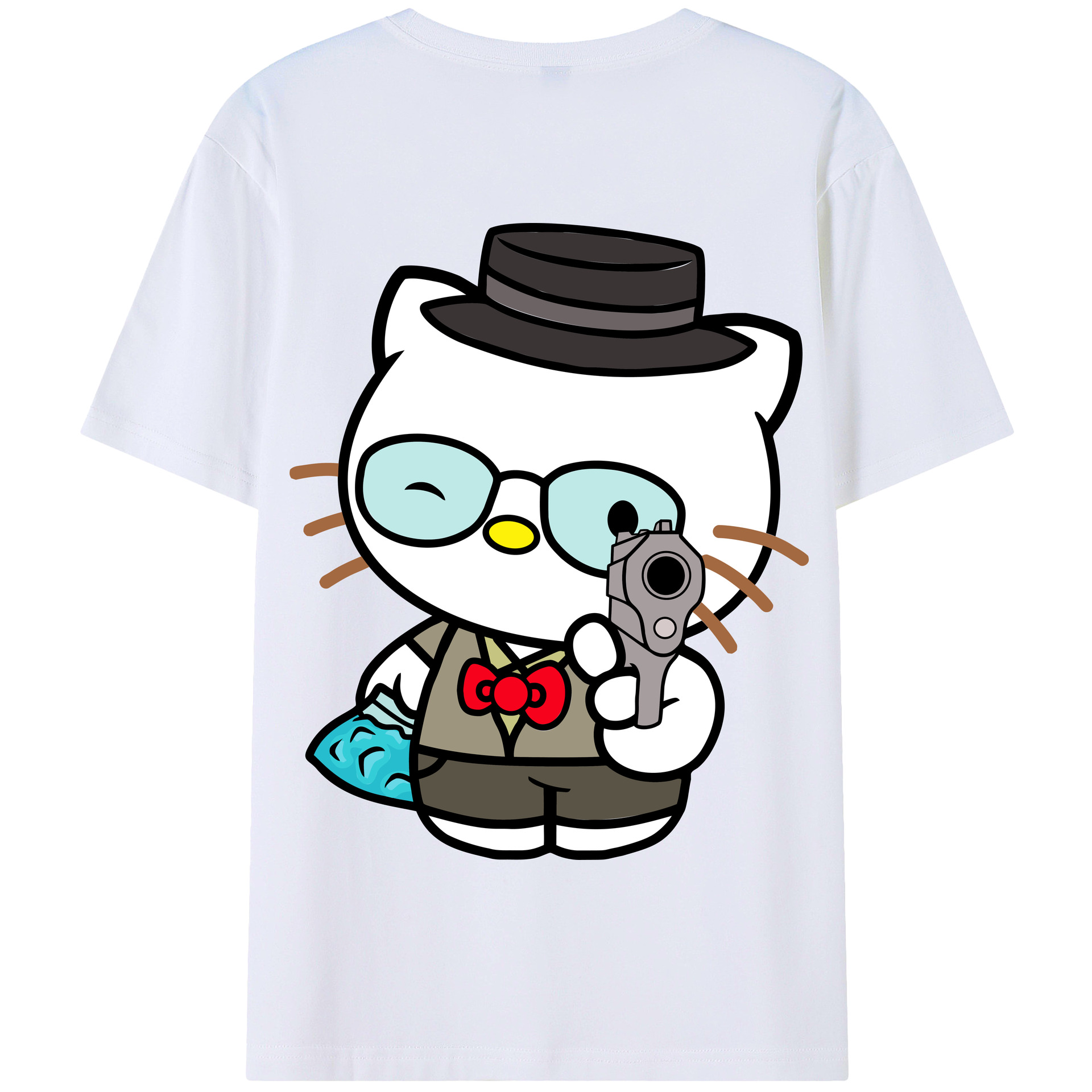 （画像用） Hello Kitty ハローキティ 綿100％半袖Tシャツ（背面プリント）