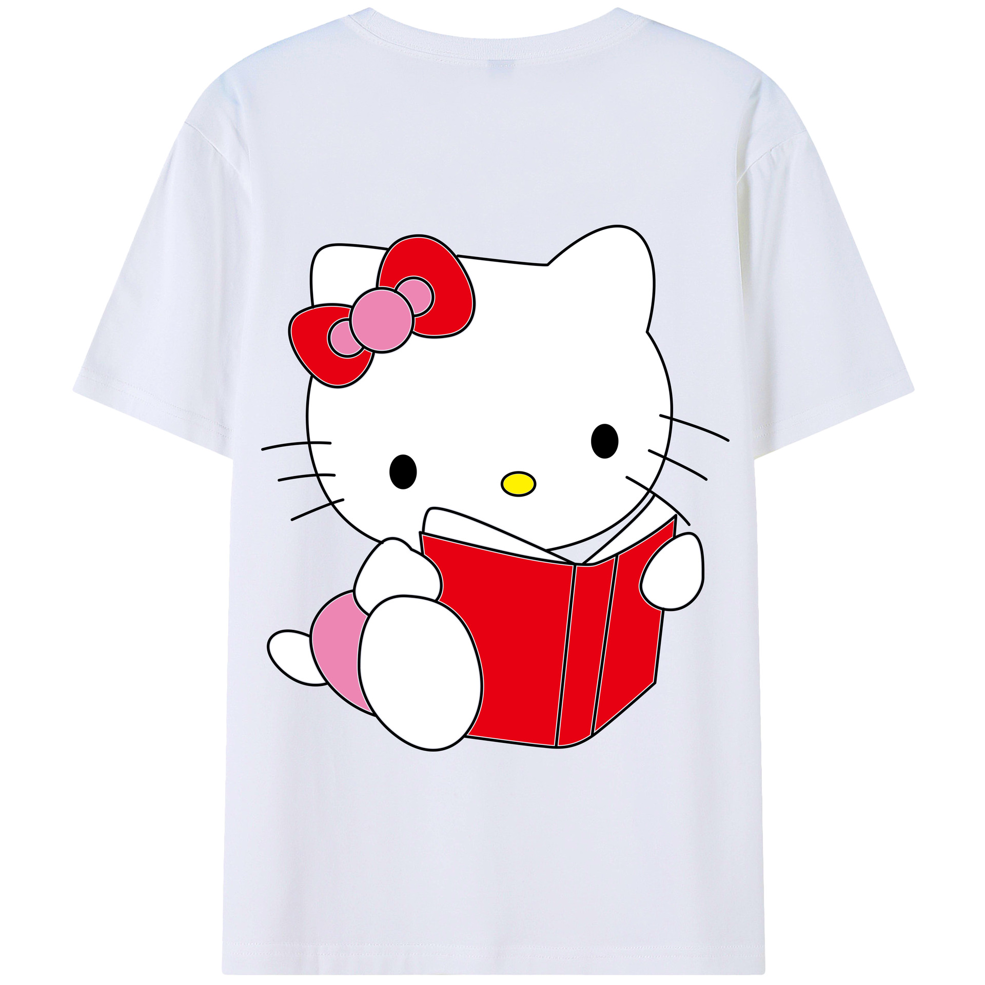 （画像用） Hello Kitty ハローキティ 綿100％半袖Tシャツ（背面プリント）
