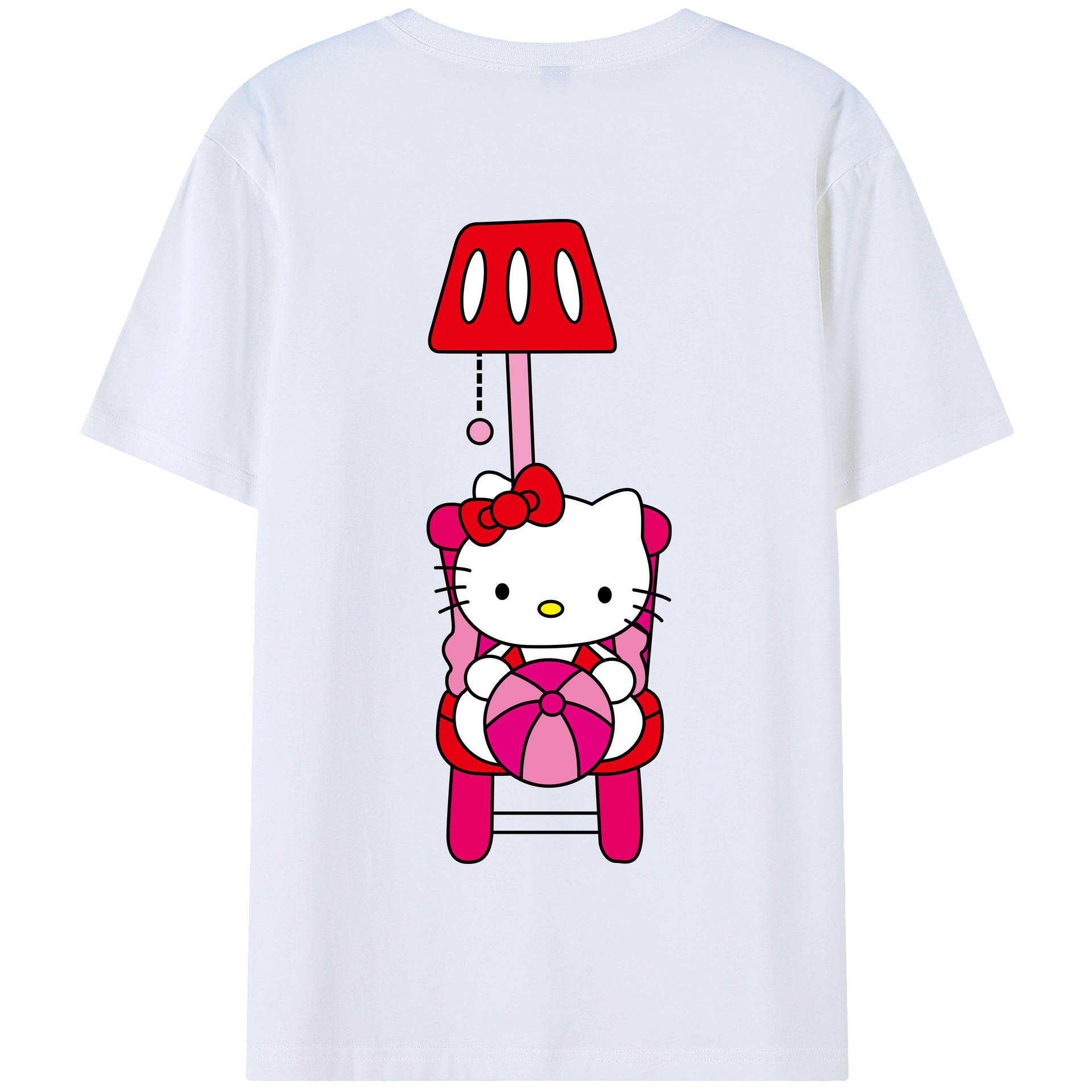 （画像用） Hello Kitty ハローキティ 綿100％半袖Tシャツ（背面プリント）