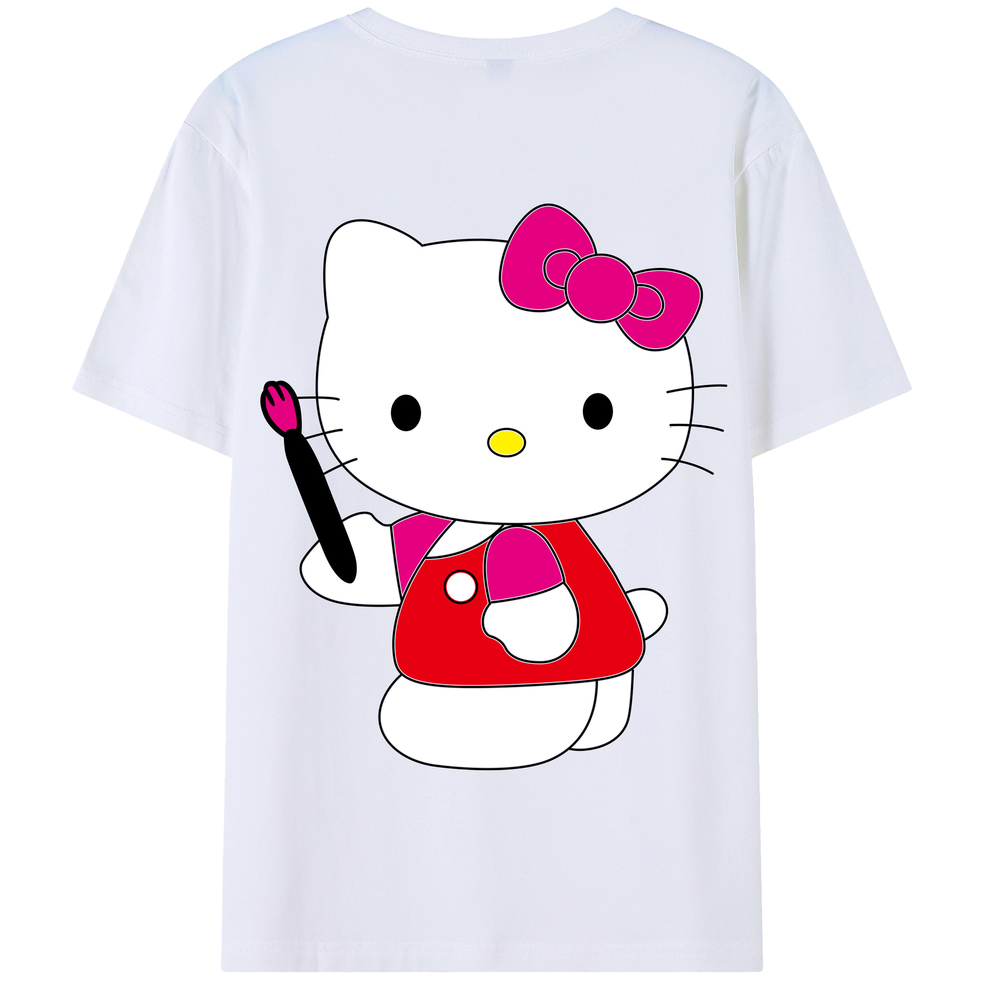 （画像用） Hello Kitty ハローキティ 綿100％半袖Tシャツ（背面プリント）