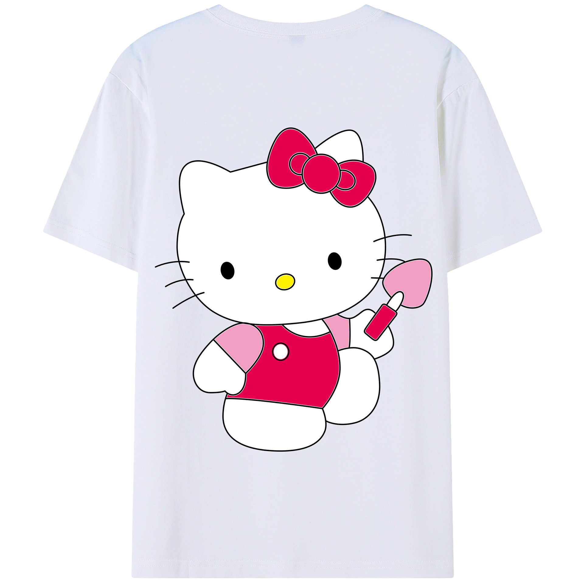 （画像用） Hello Kitty ハローキティ 綿100％半袖Tシャツ（背面プリント）