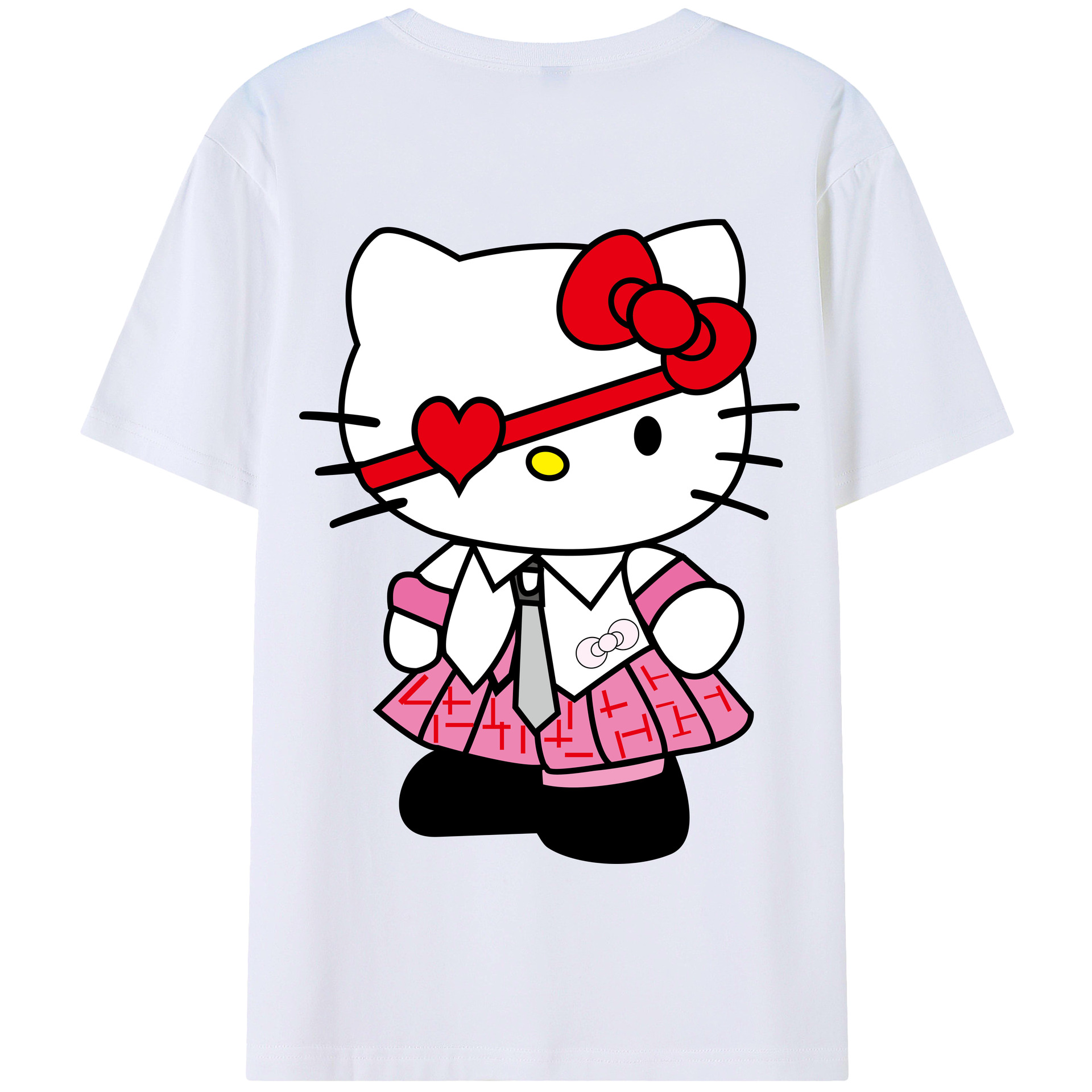 （画像用） Hello Kitty ハローキティ 綿100％半袖Tシャツ（背面プリント）