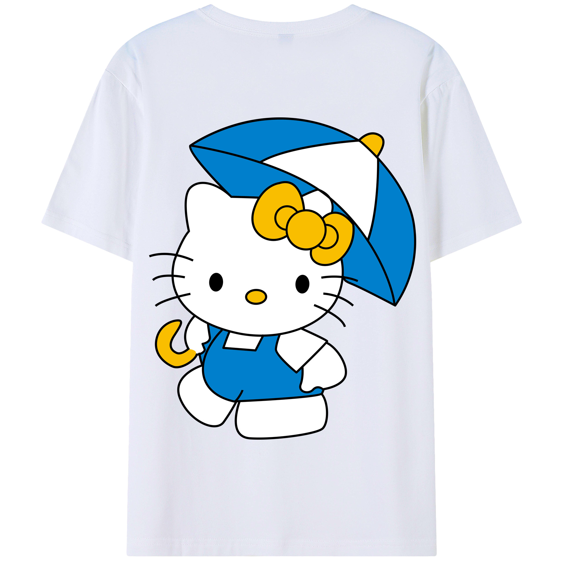 （画像用） Hello Kitty ハローキティ 綿100％半袖Tシャツ（背面プリント）