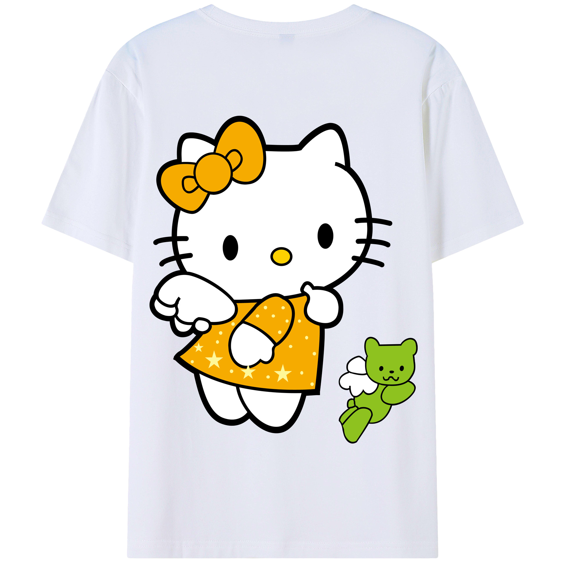 （画像用） Hello Kitty ハローキティ 綿100％半袖Tシャツ（背面プリント）