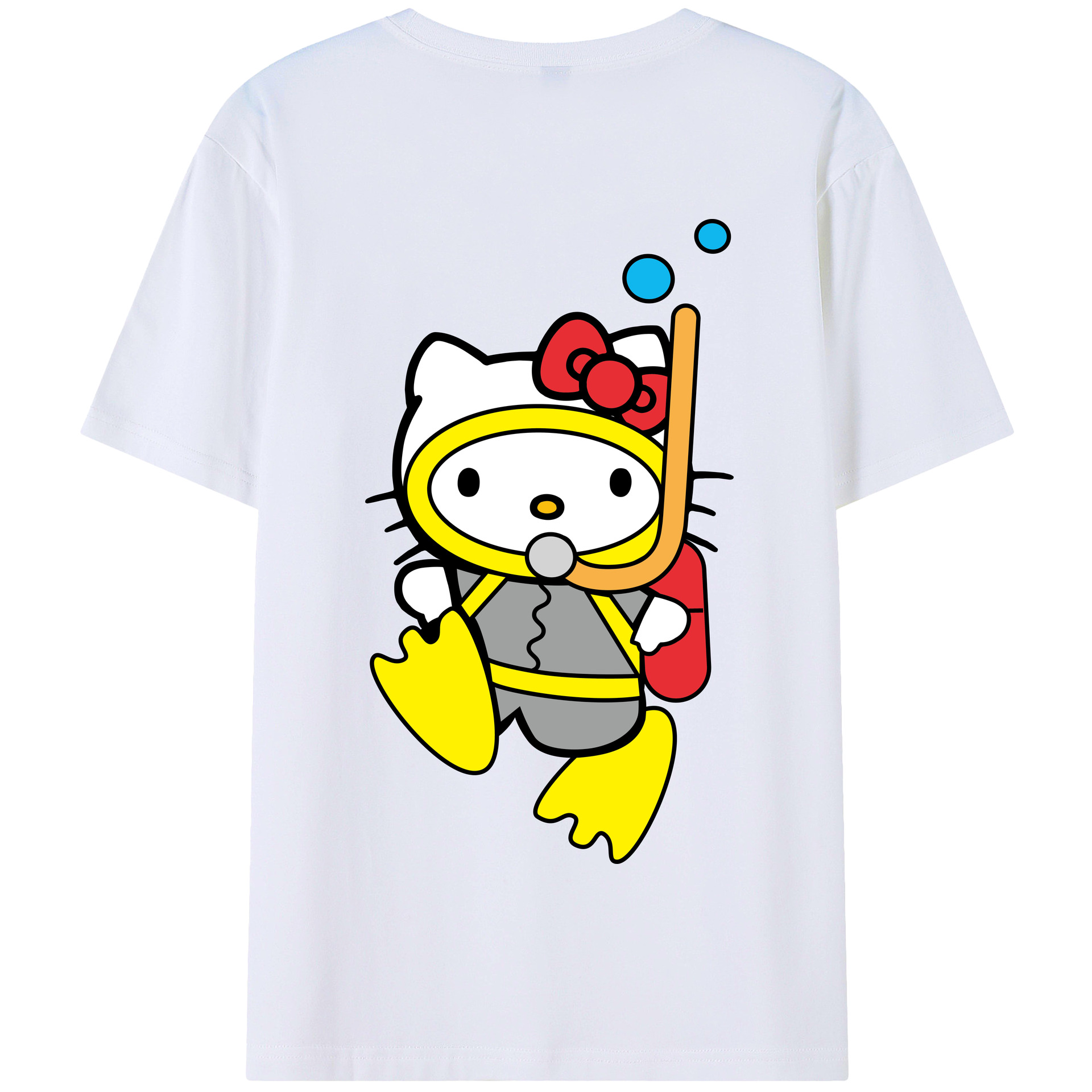 （画像用） Hello Kitty ハローキティ 綿100％半袖Tシャツ（背面プリント）