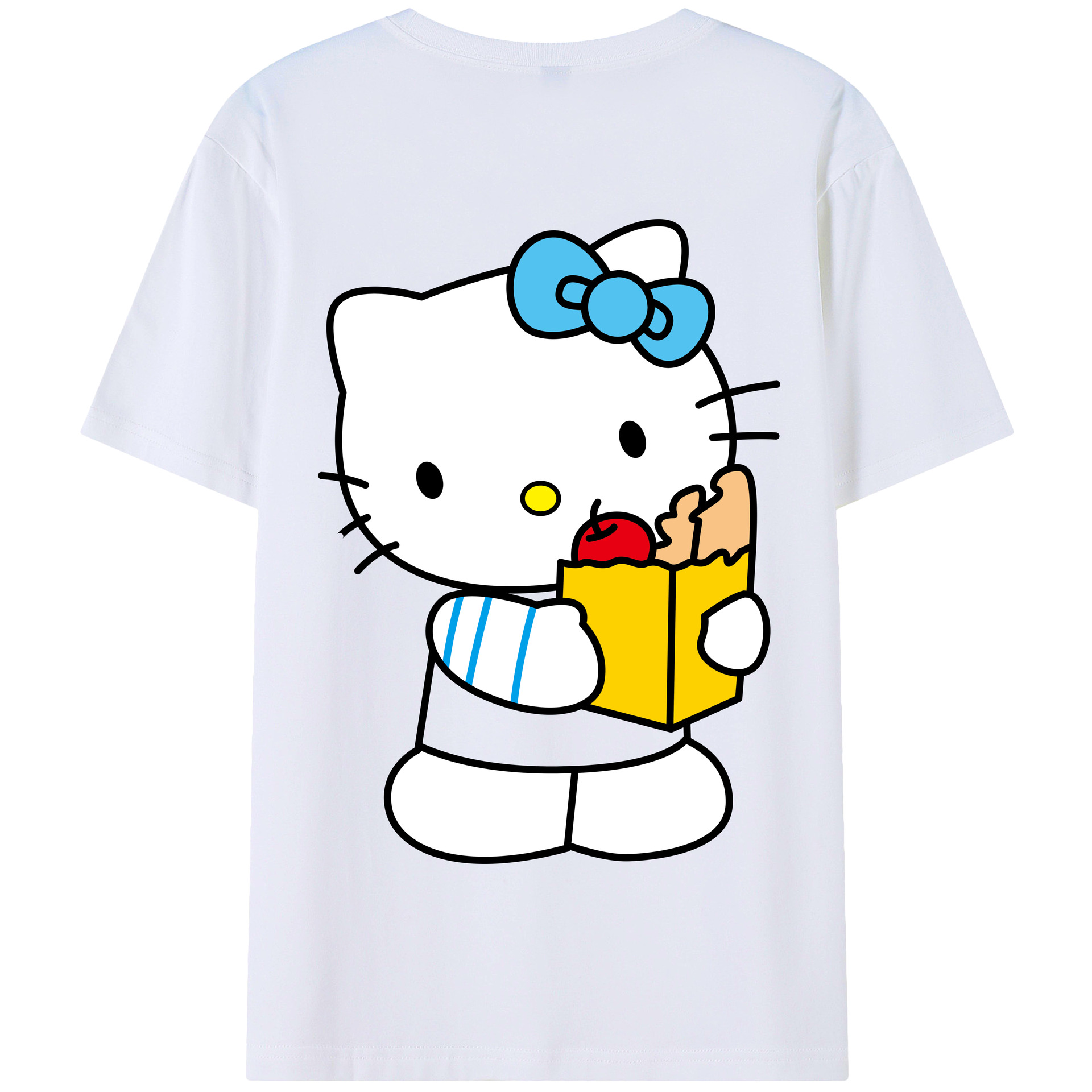 （画像用） Hello Kitty ハローキティ 綿100％半袖Tシャツ（背面プリント）