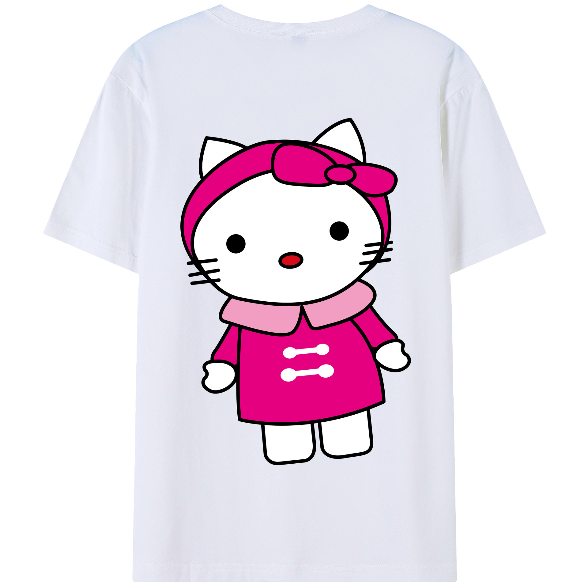 （画像用） Hello Kitty ハローキティ 綿100％半袖Tシャツ（背面プリント）
