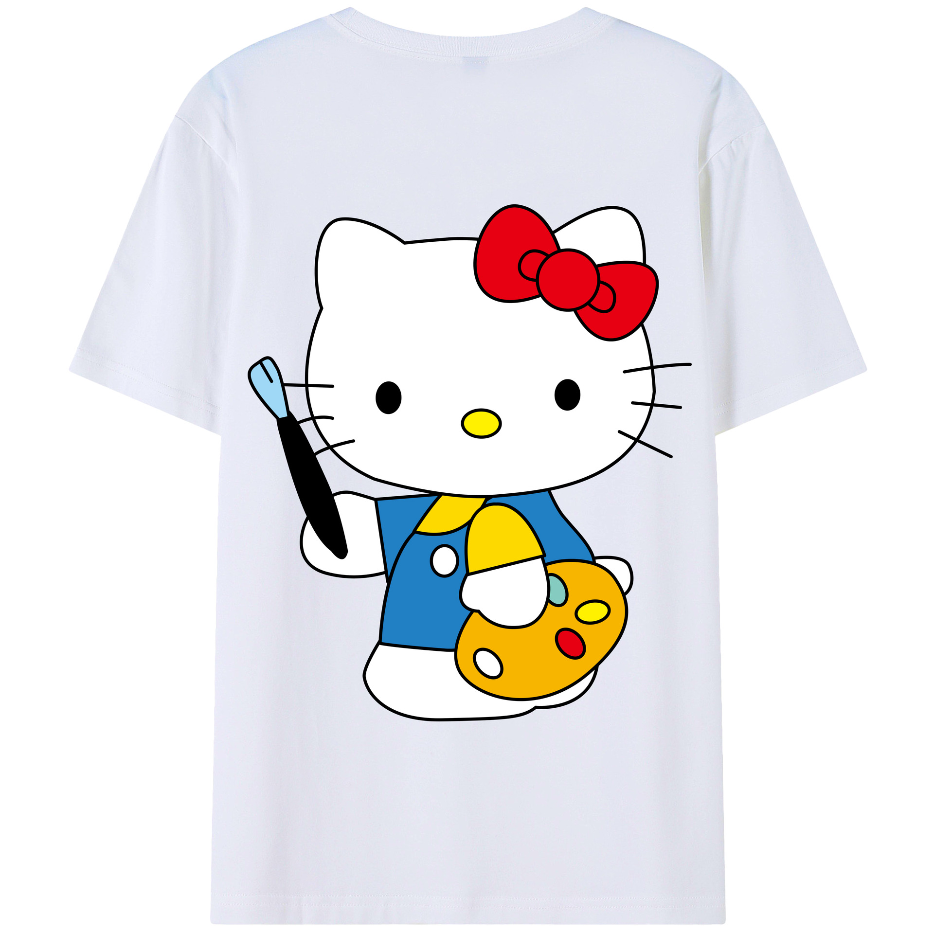 （画像用） Hello Kitty ハローキティ 綿100％半袖Tシャツ（背面プリント）