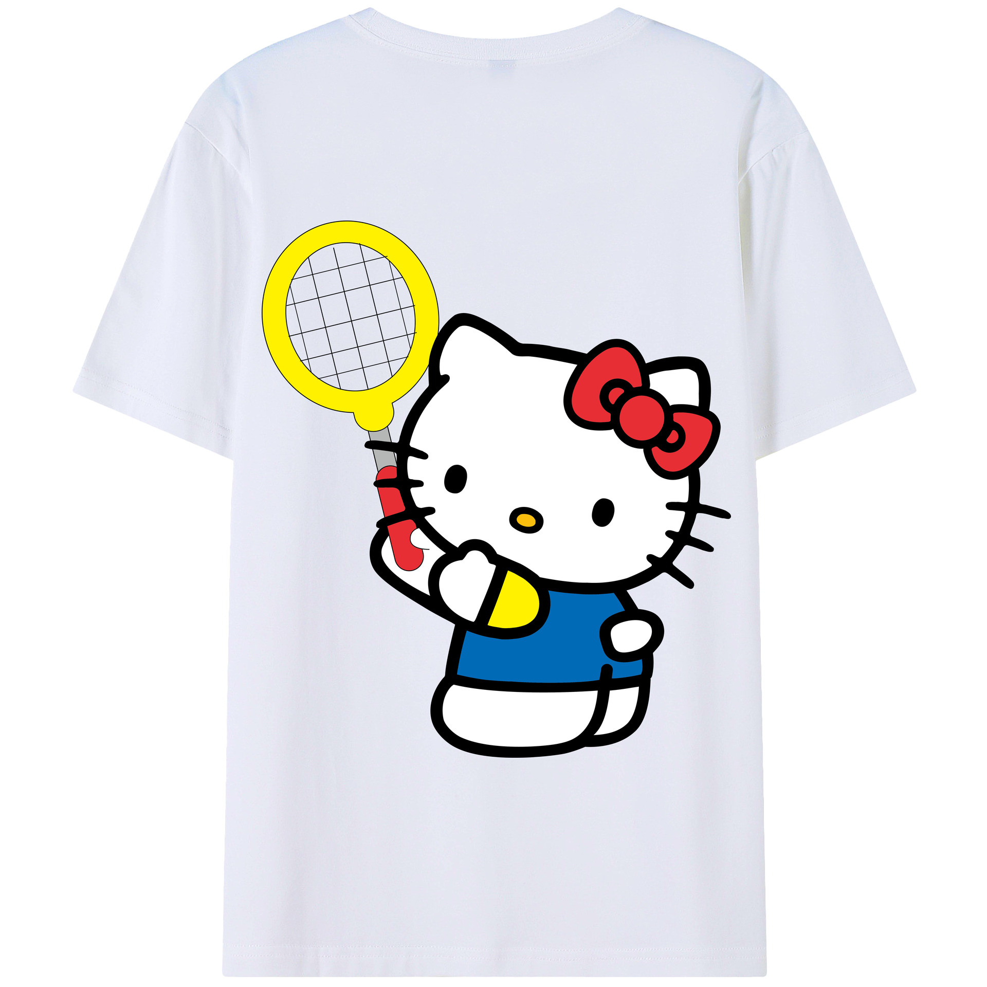 （画像用） Hello Kitty ハローキティ 綿100％半袖Tシャツ（背面プリント）