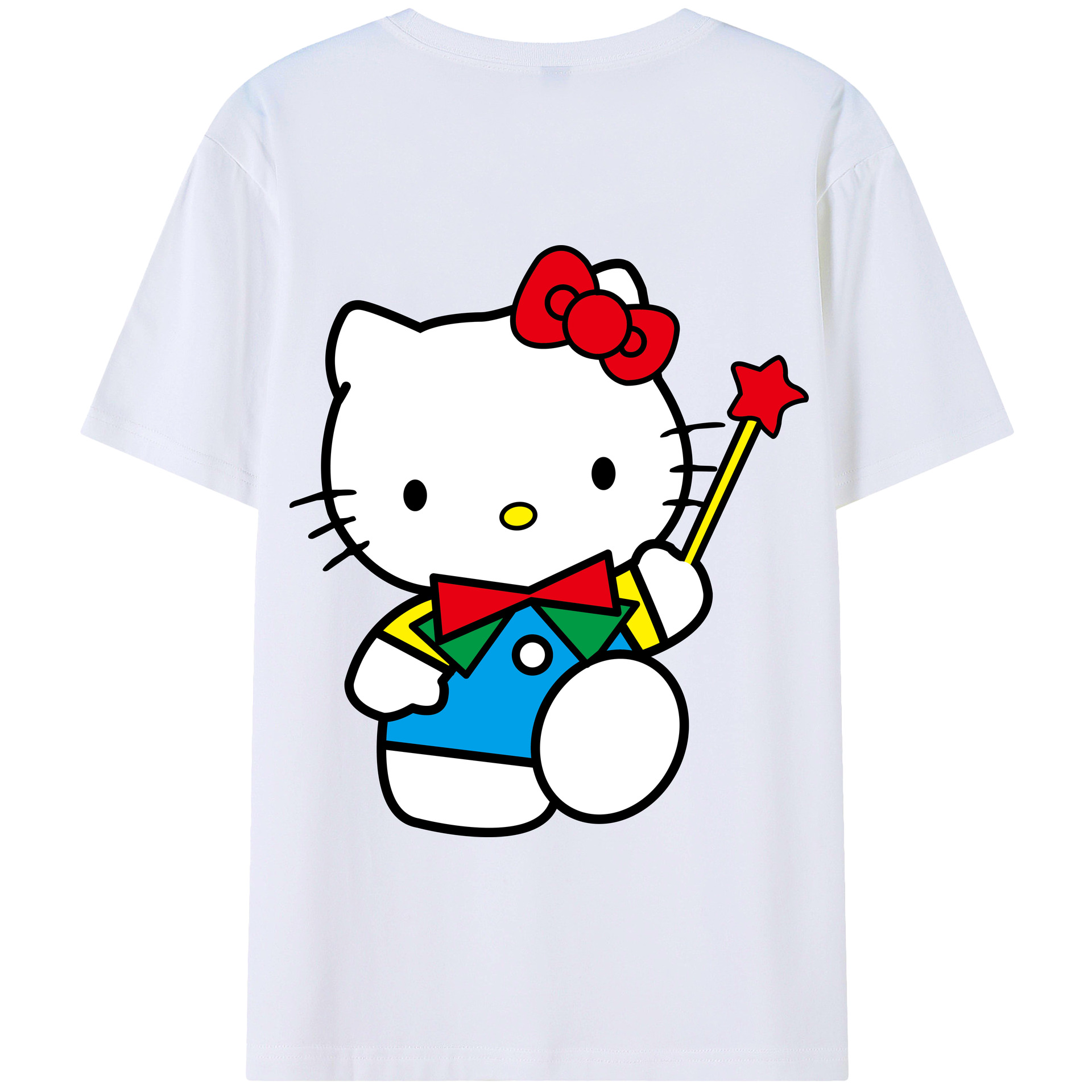 （画像用） Hello Kitty ハローキティ 綿100％半袖Tシャツ（背面プリント）
