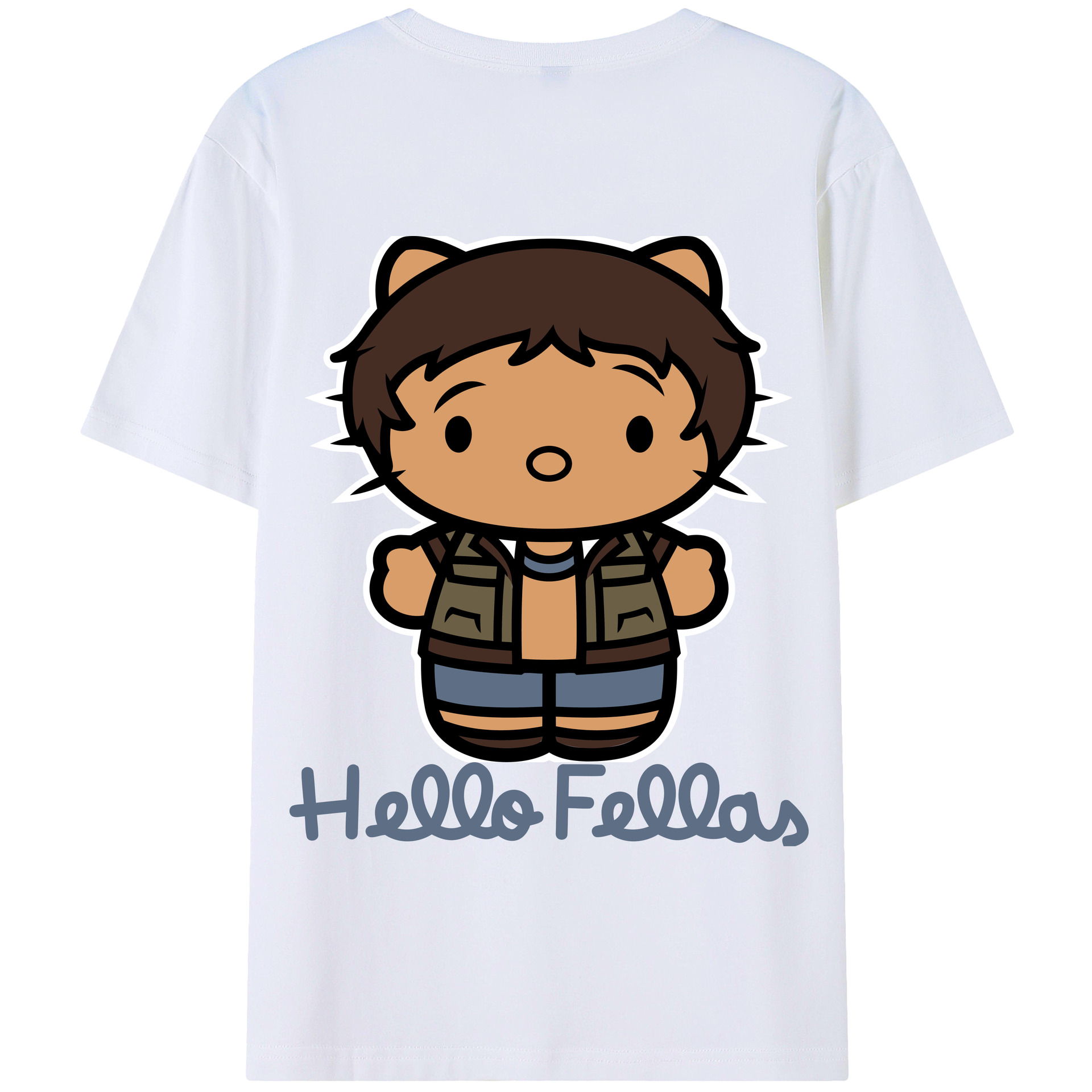 （画像用） Hello Kitty ハローキティ 綿100％半袖Tシャツ（背面プリント）