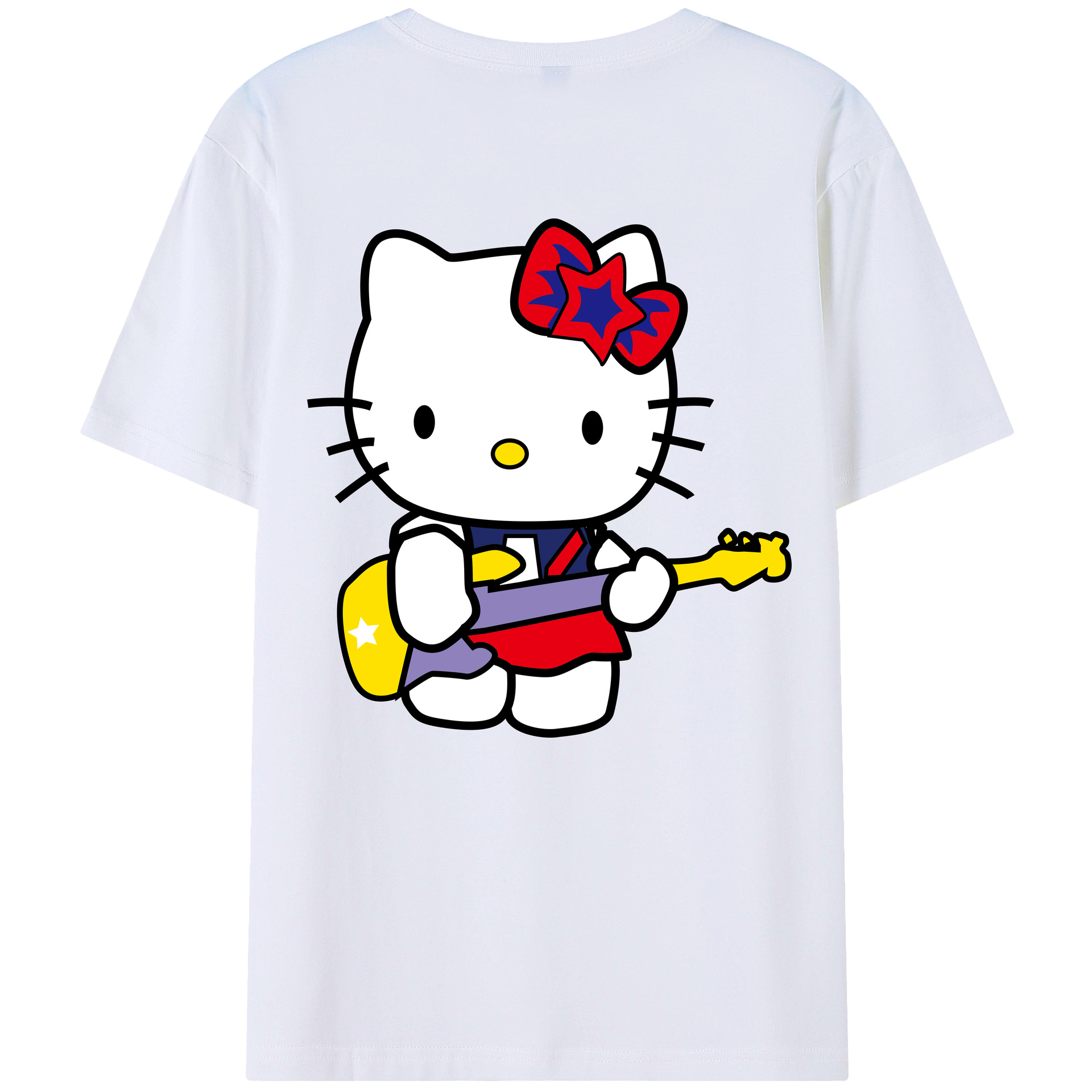（画像用） Hello Kitty ハローキティ 綿100％半袖Tシャツ（背面プリント）