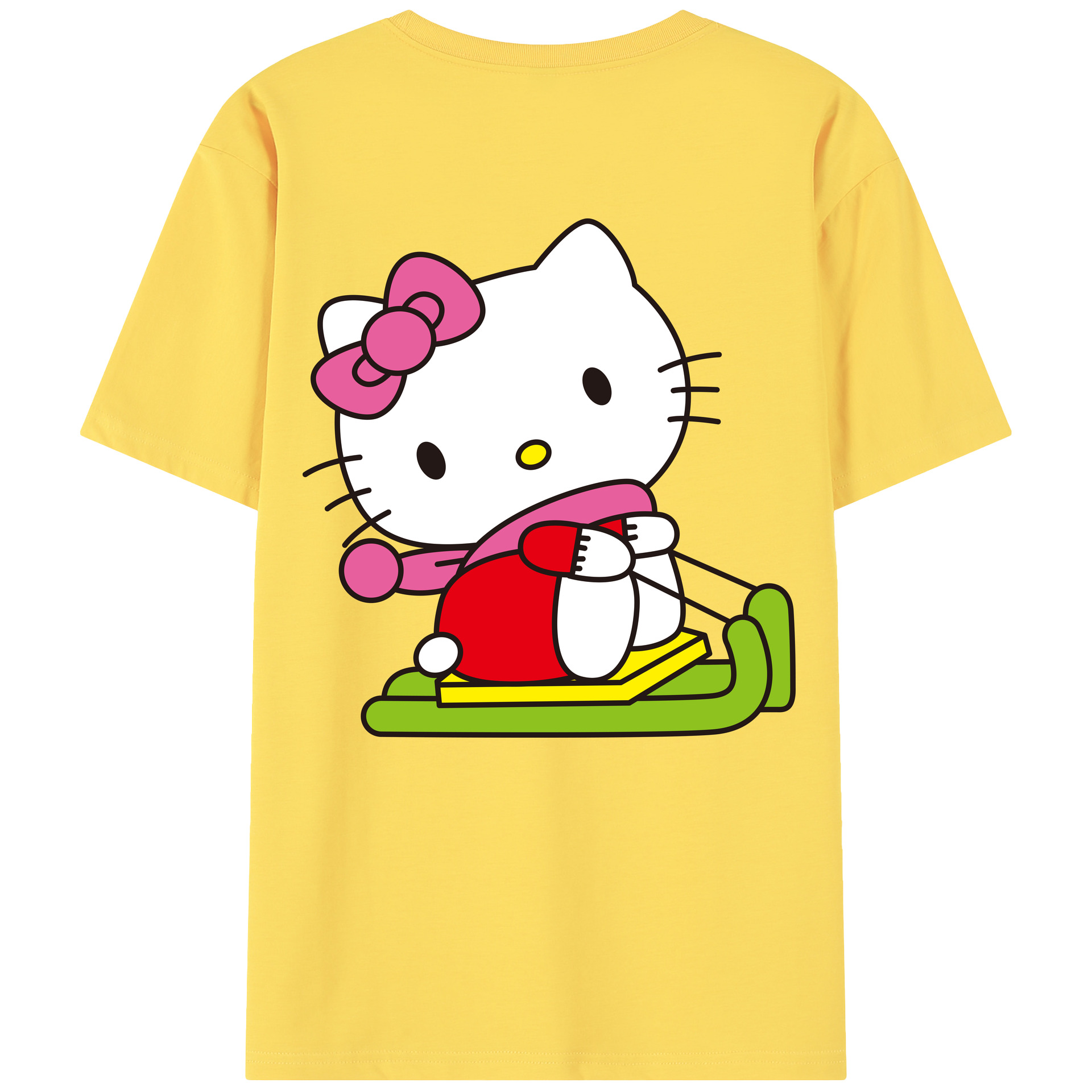 （画像用） Hello Kitty ハローキティ 綿100％半袖Tシャツ（背面プリント）