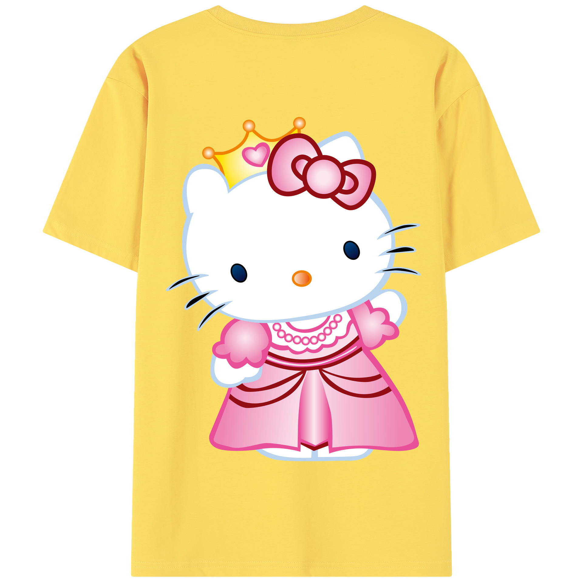 （画像用） Hello Kitty ハローキティ 綿100％半袖Tシャツ（背面プリント）