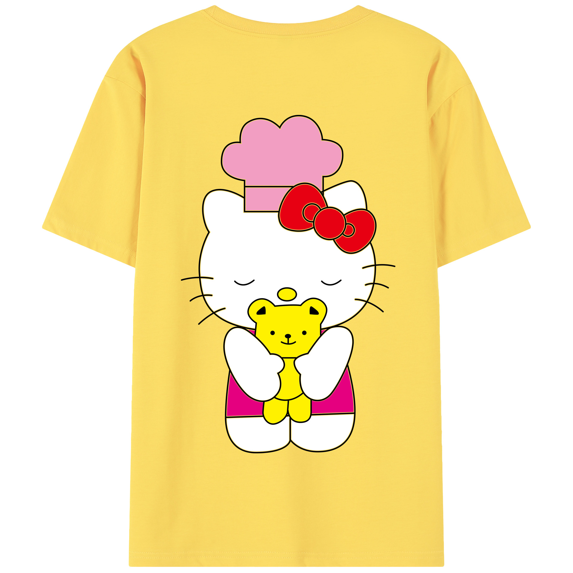 （画像用） Hello Kitty ハローキティ 綿100％半袖Tシャツ（背面プリント）