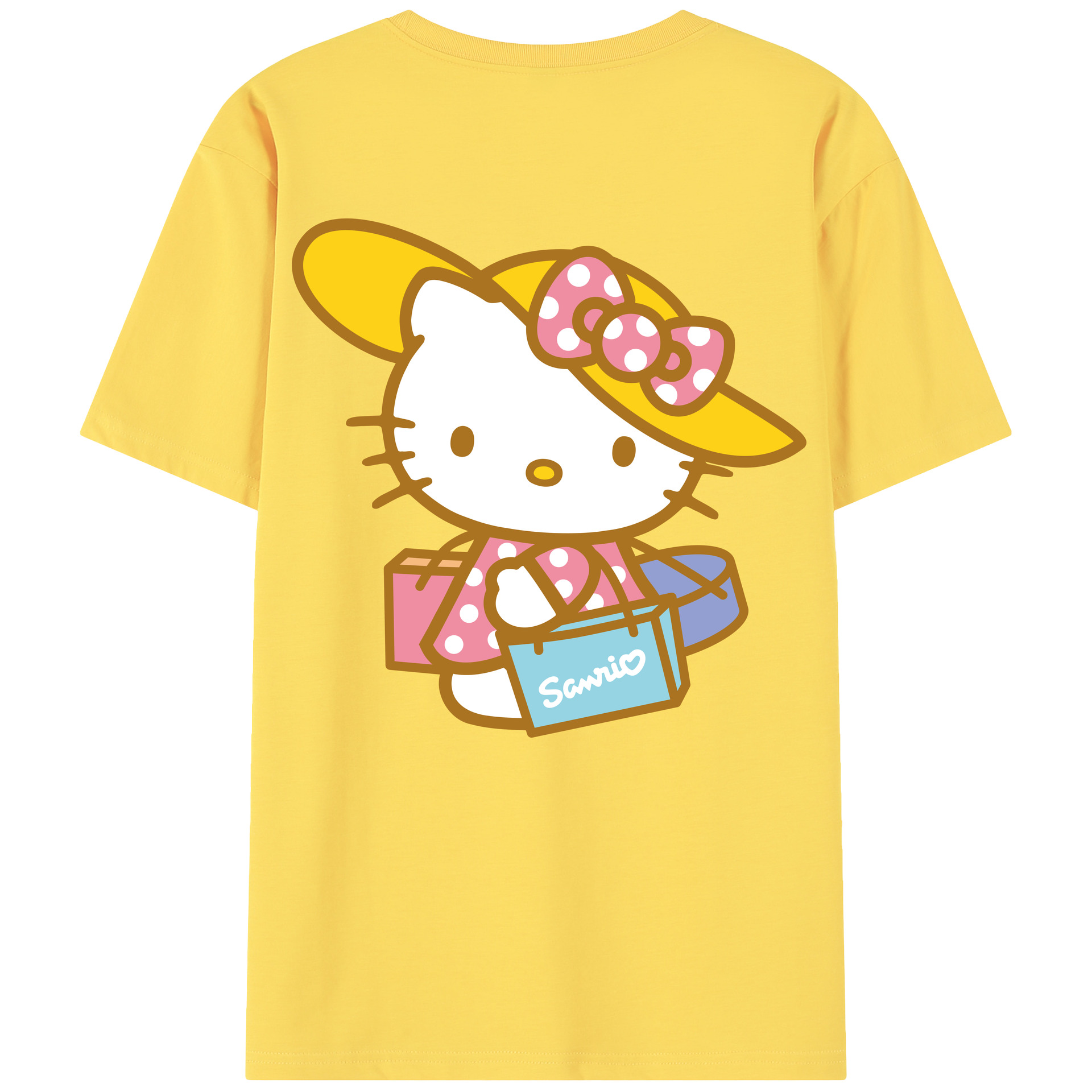 （画像用） Hello Kitty ハローキティ 綿100％半袖Tシャツ（背面プリント）