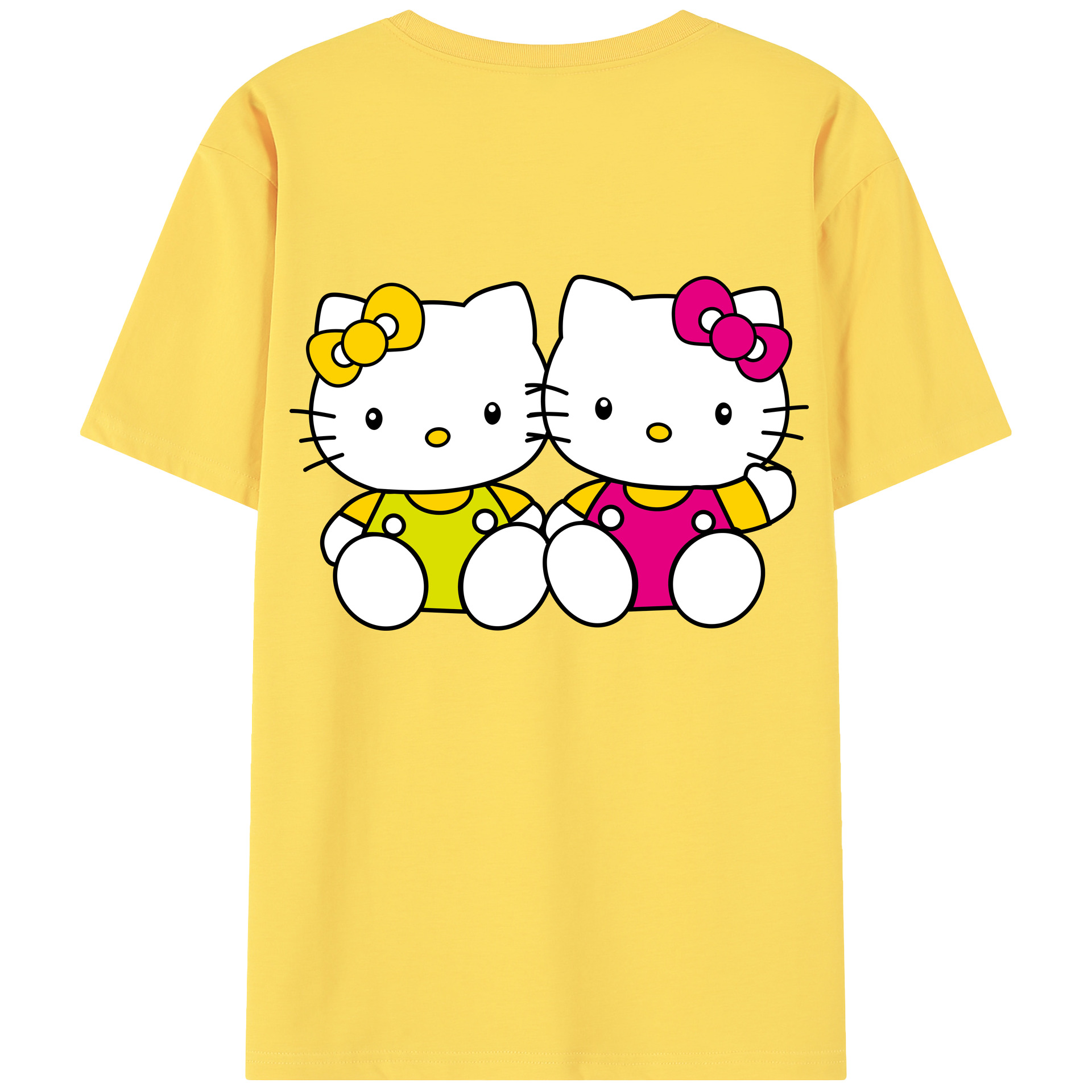 （画像用） Hello Kitty ハローキティ 綿100％半袖Tシャツ（背面プリント）