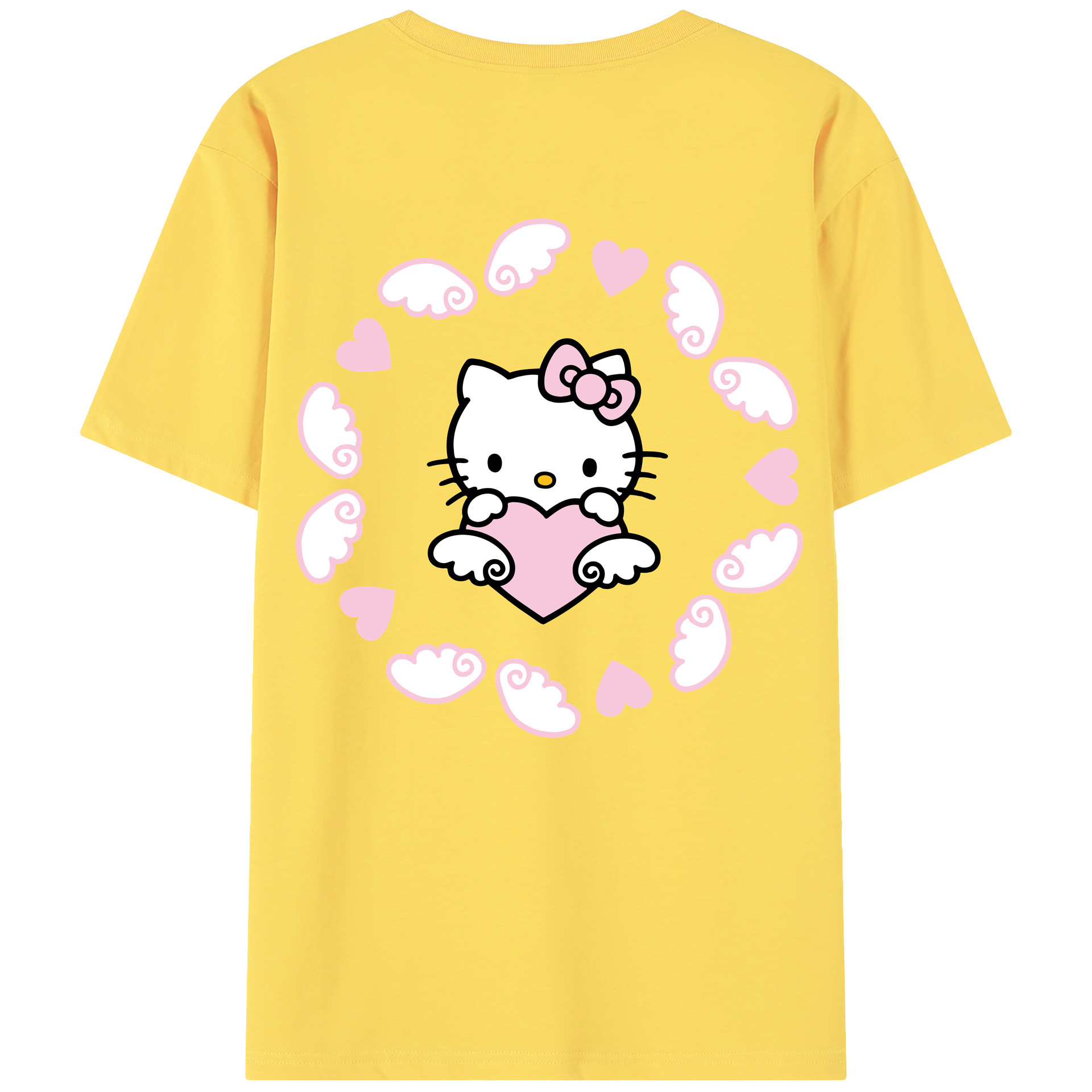 （画像用） Hello Kitty ハローキティ 綿100％半袖Tシャツ（背面プリント）