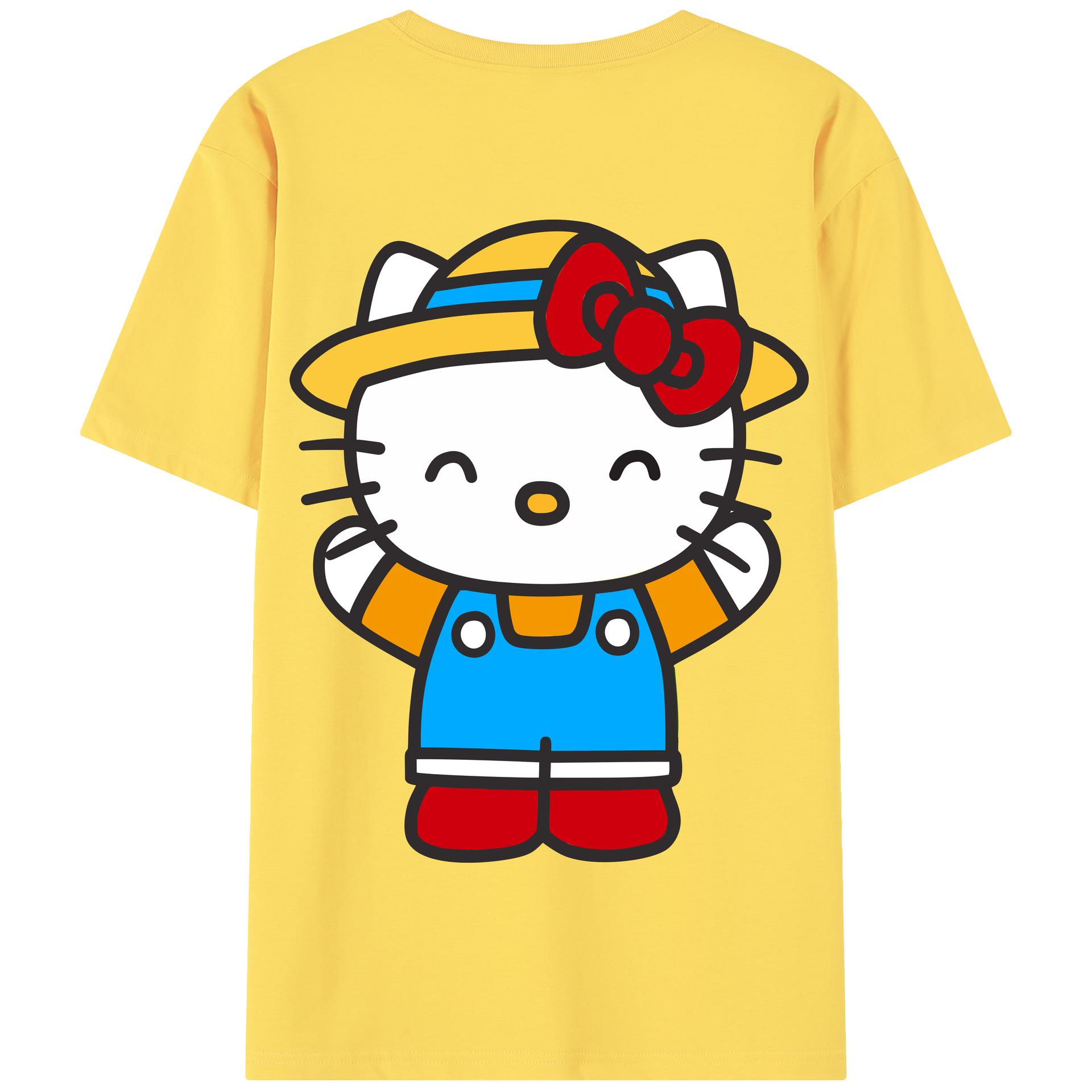 （画像用） Hello Kitty ハローキティ 綿100％半袖Tシャツ（背面プリント）