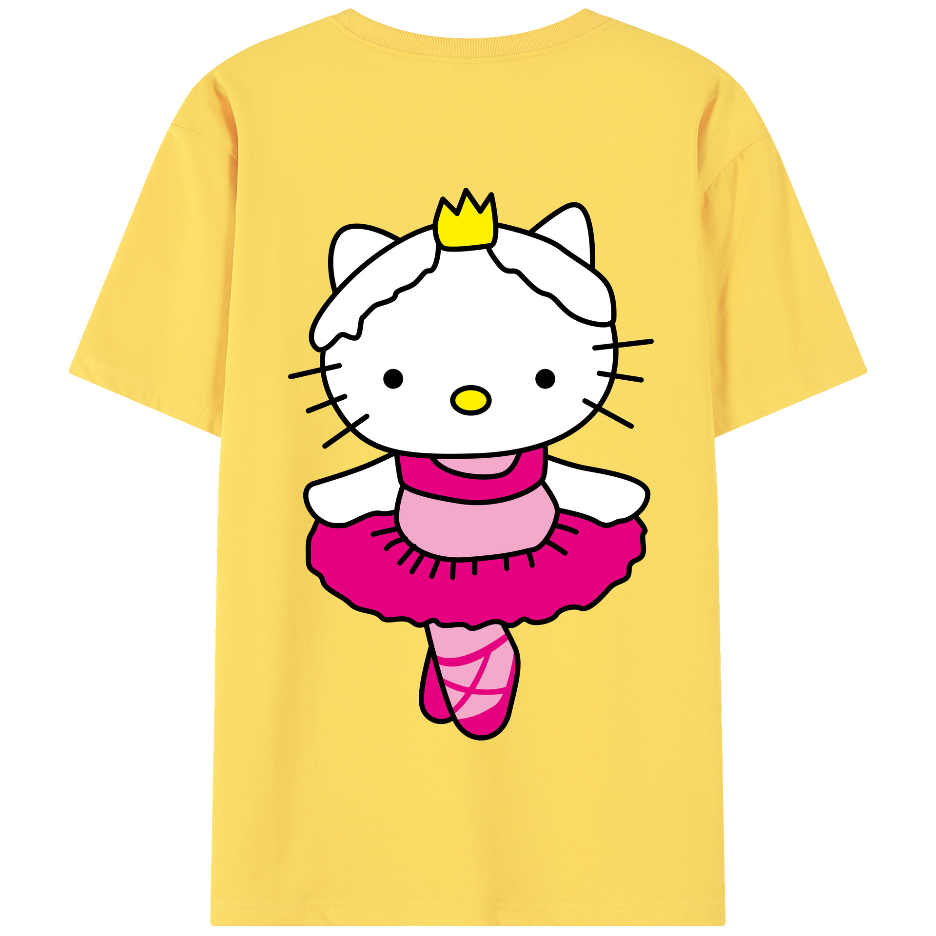 （画像用） Hello Kitty ハローキティ 綿100％半袖Tシャツ（背面プリント）