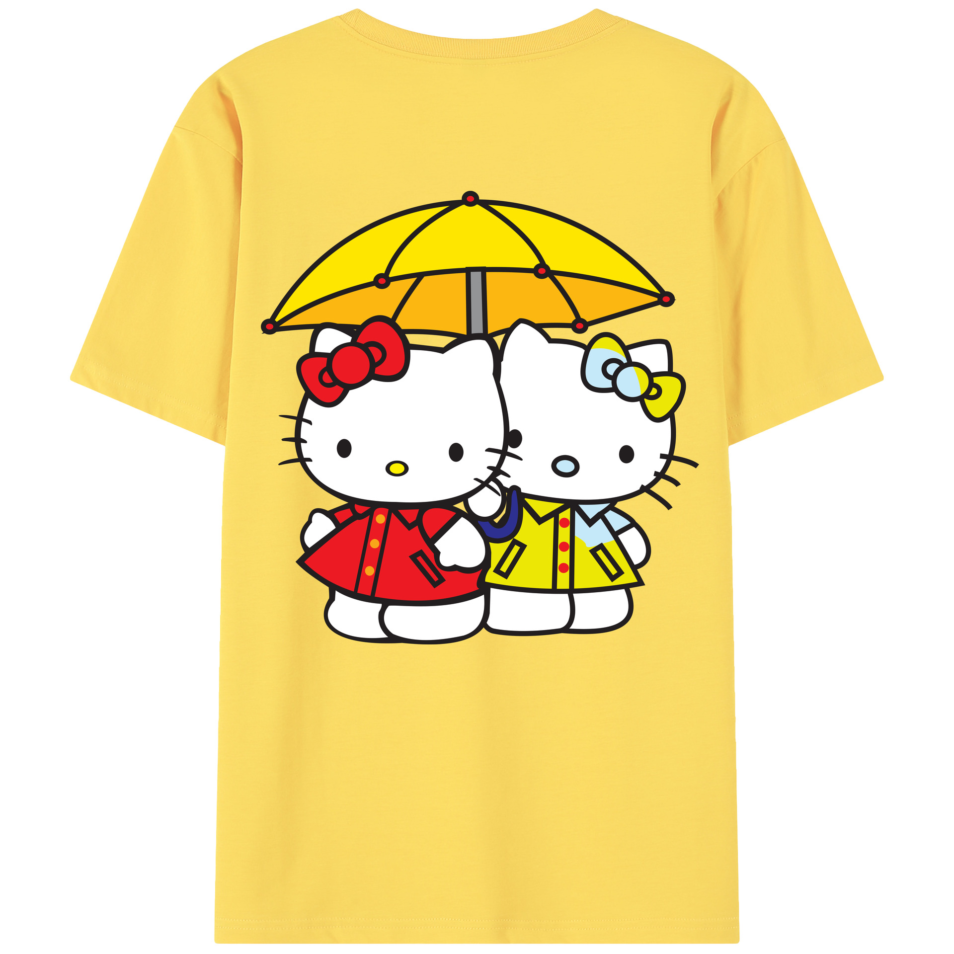 （画像用） Hello Kitty ハローキティ 綿100％半袖Tシャツ（背面プリント）