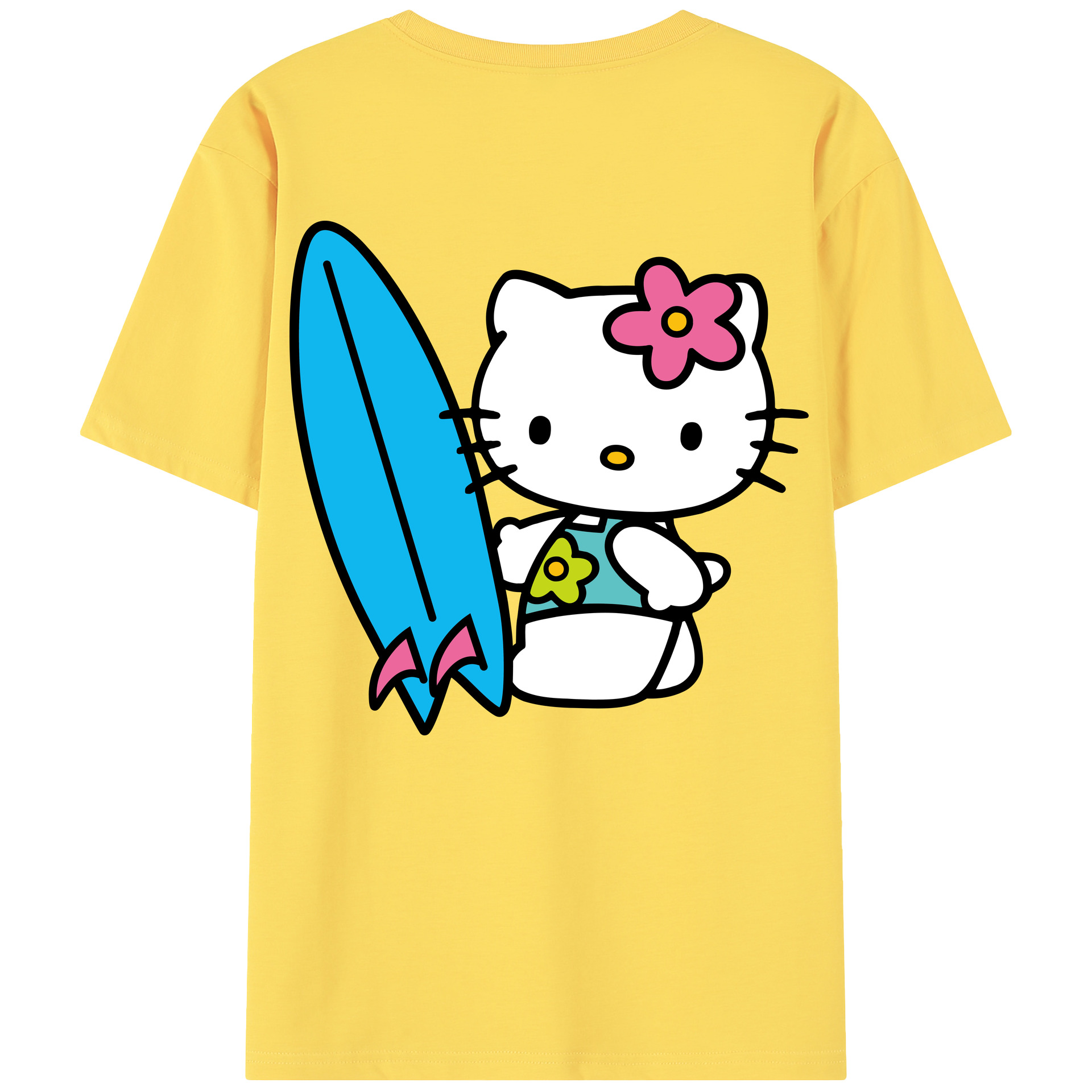 （画像用） Hello Kitty ハローキティ 綿100％半袖Tシャツ（背面プリント）
