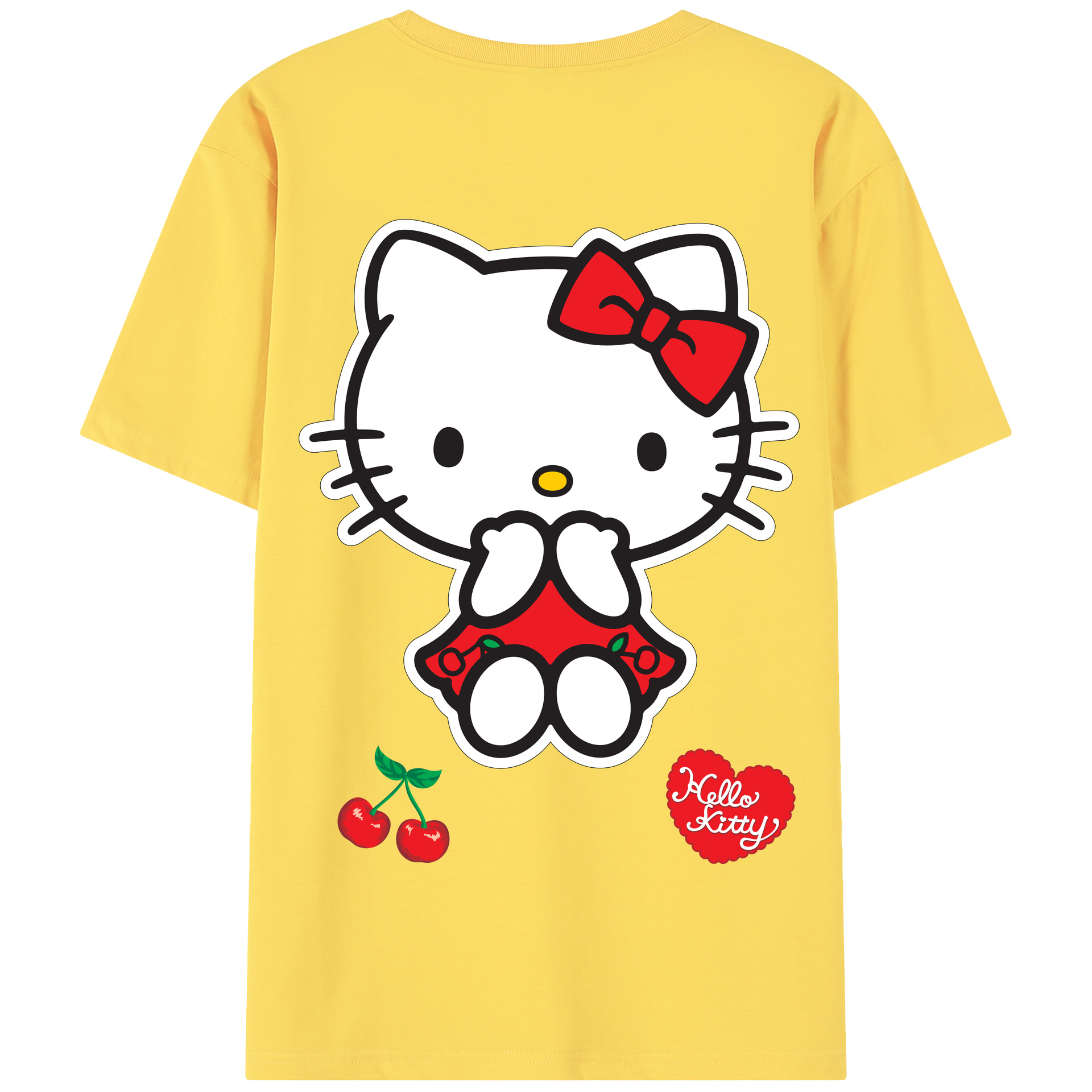 （画像用） Hello Kitty ハローキティ 綿100％半袖Tシャツ（背面プリント）
