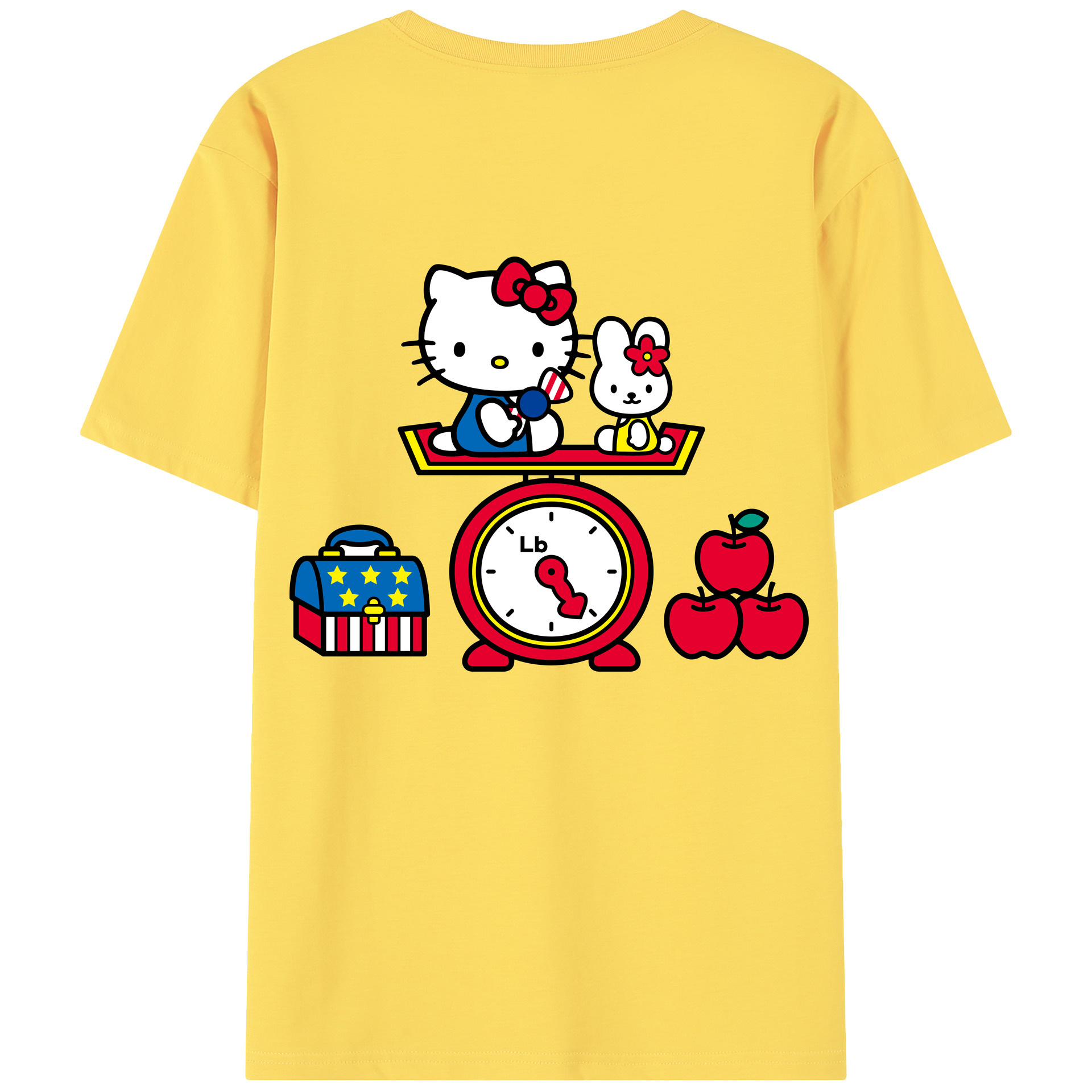 （画像用） Hello Kitty ハローキティ 綿100％半袖Tシャツ（背面プリント）
