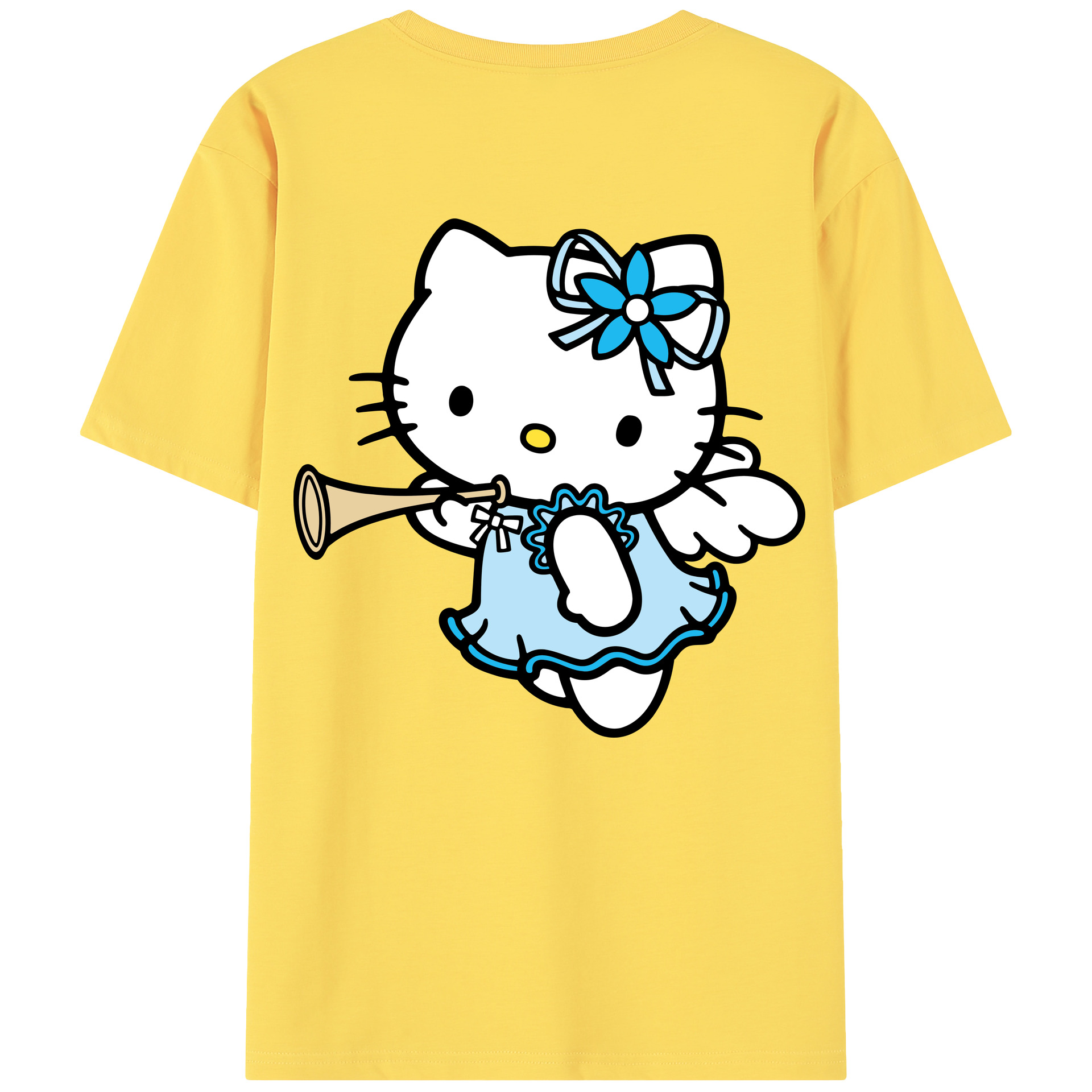 （画像用） Hello Kitty ハローキティ 綿100％半袖Tシャツ（背面プリント）