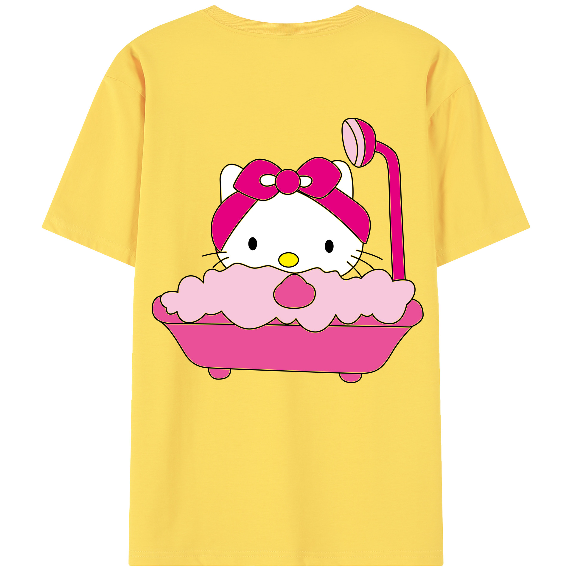 （画像用） Hello Kitty ハローキティ 綿100％半袖Tシャツ（背面プリント）