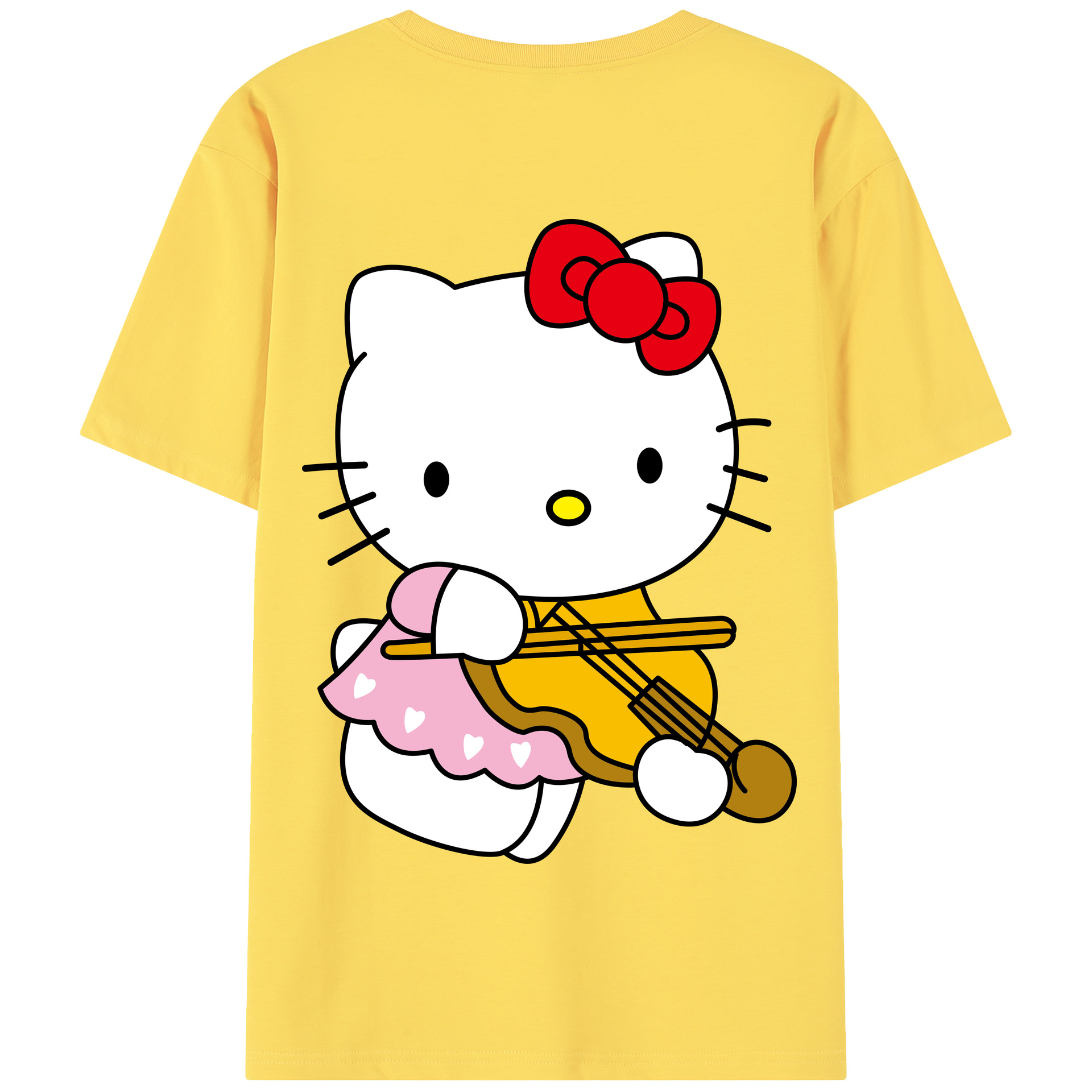 （画像用） Hello Kitty ハローキティ 綿100％半袖Tシャツ（背面プリント）
